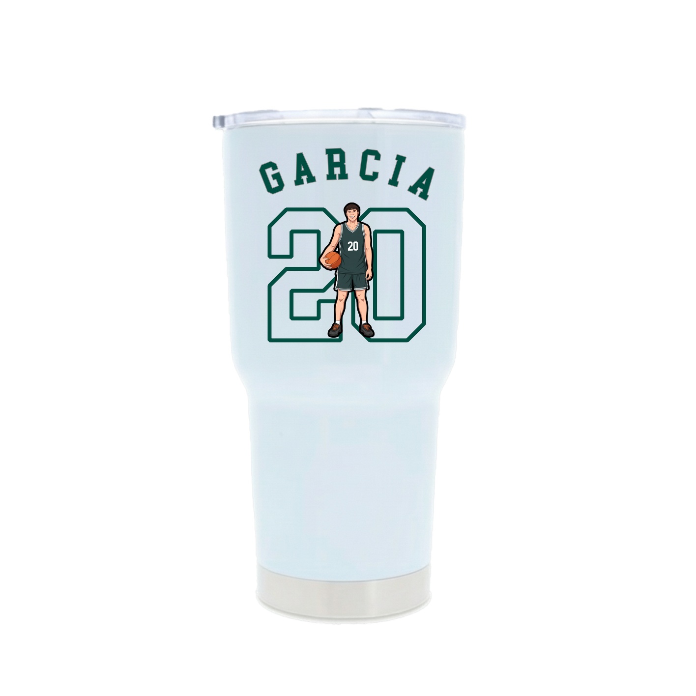 30oz Stainless Steel Tumbler — Shirsey Arch in White