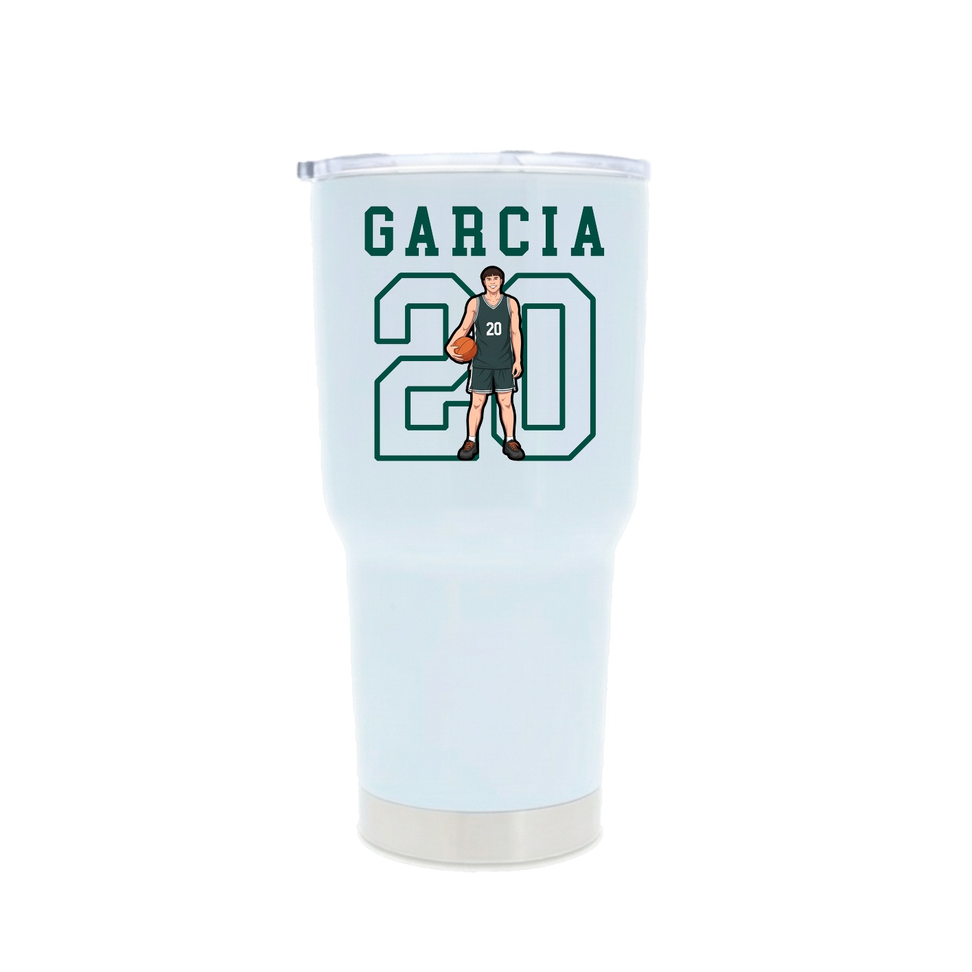 30oz Stainless Steel Tumbler — Shirsey in White