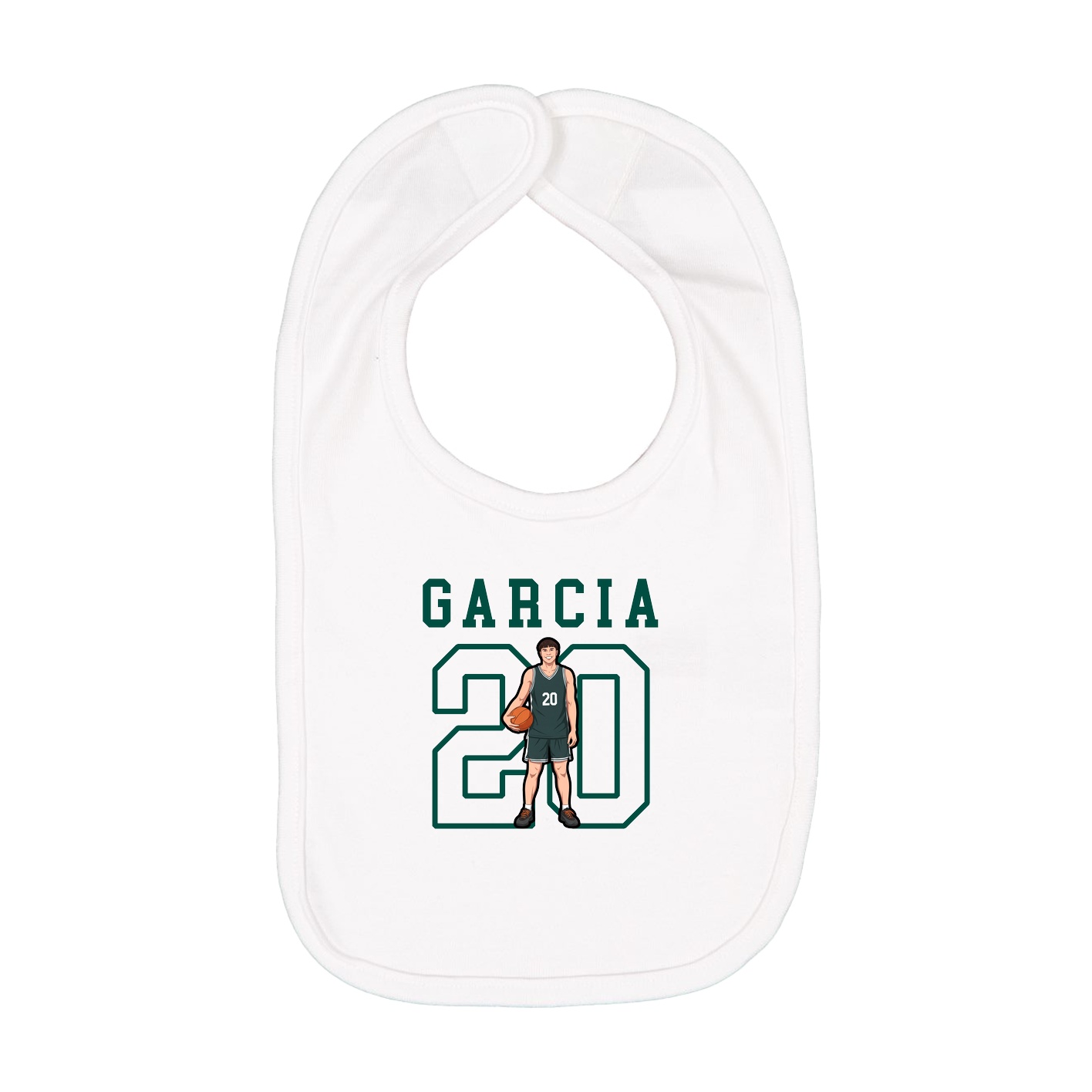 Infant Bib — Shirsey in White
