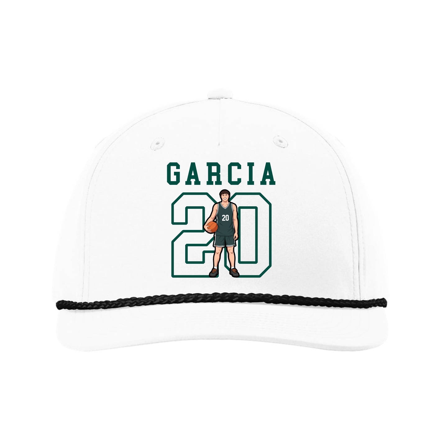 Five-Panel Classic Rope Cap — Shirsey in White