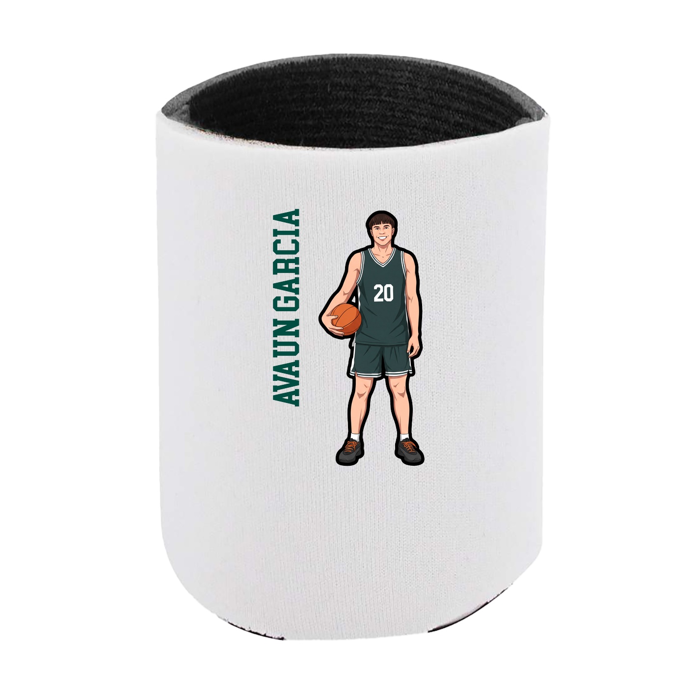 Can Holder — Name Vertical in White