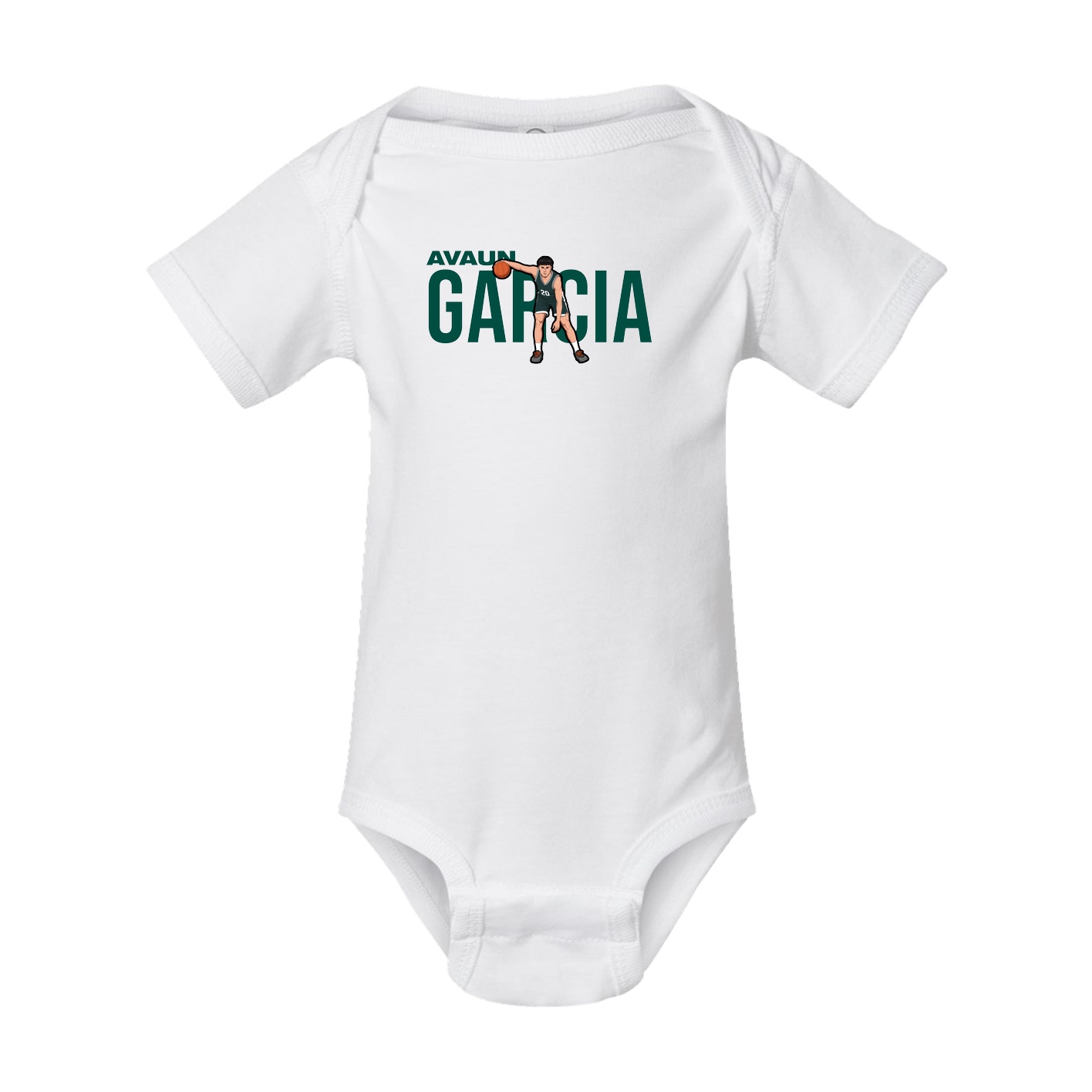 Baby Onesie — Player Name in White