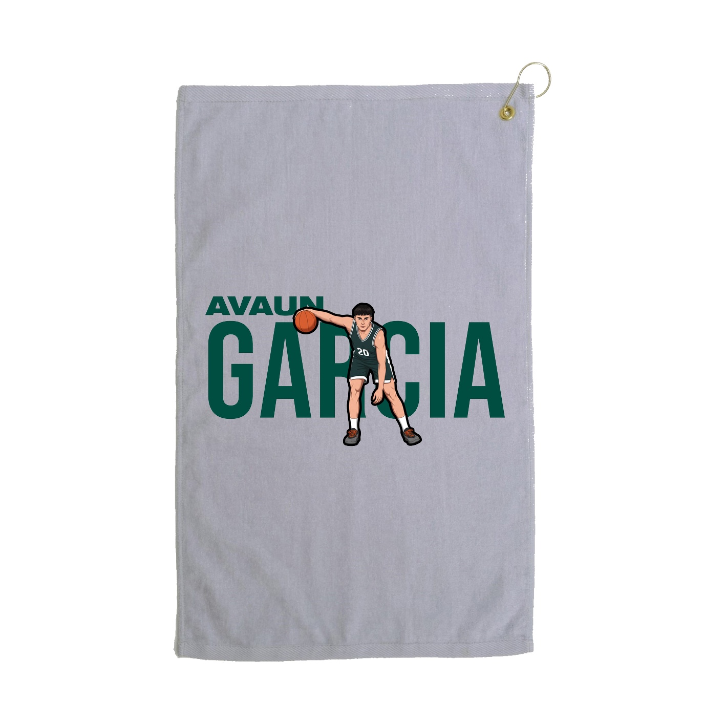 Golf Towel — Player Name in Grey