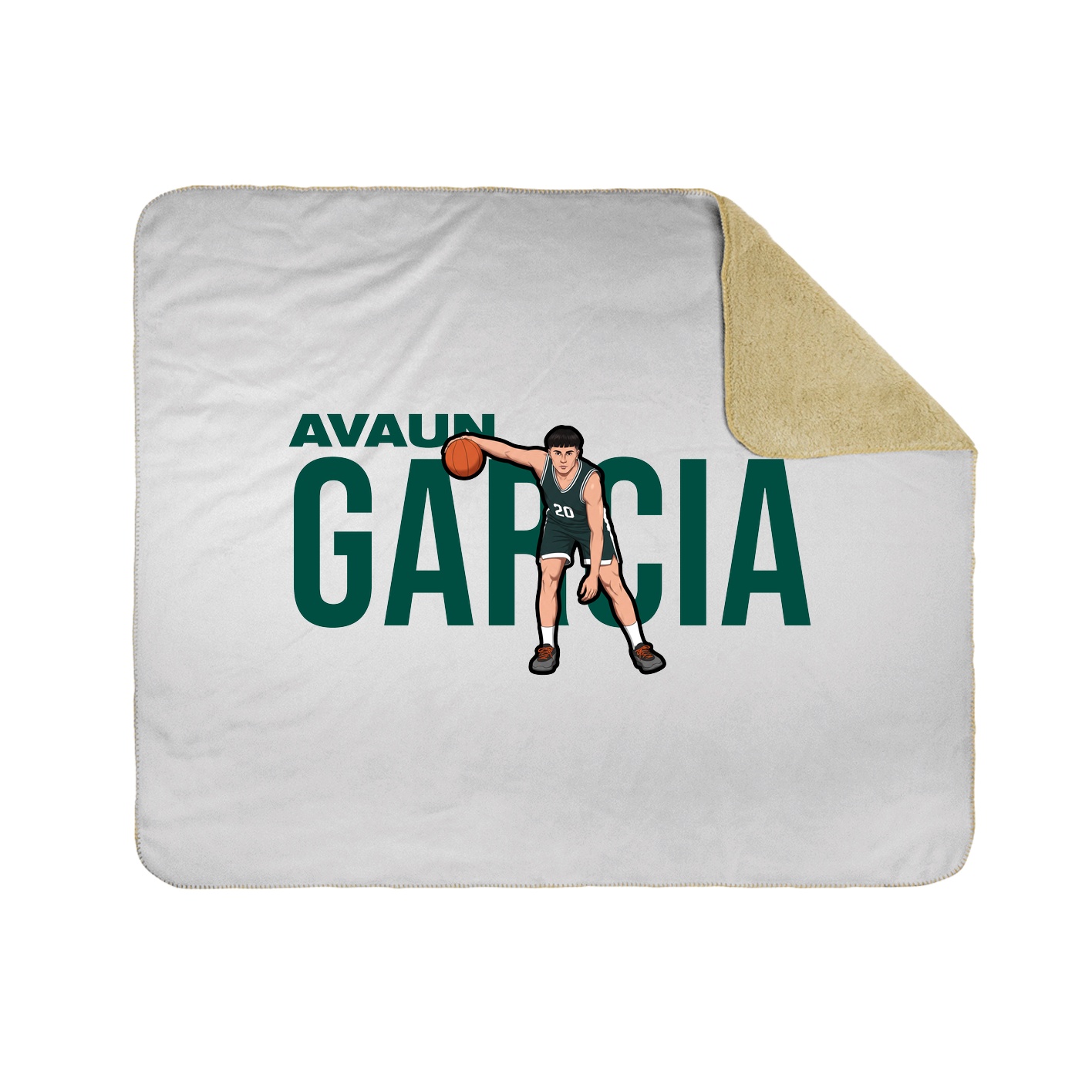 Throw Blanket — Player Name in White