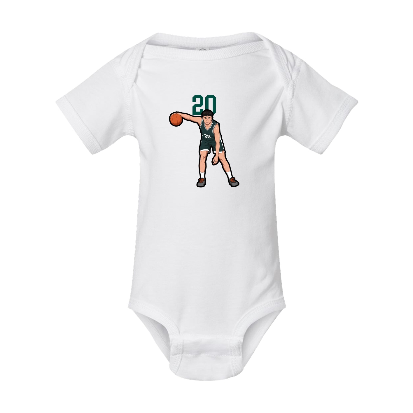 Baby Onesie — Number Top in White