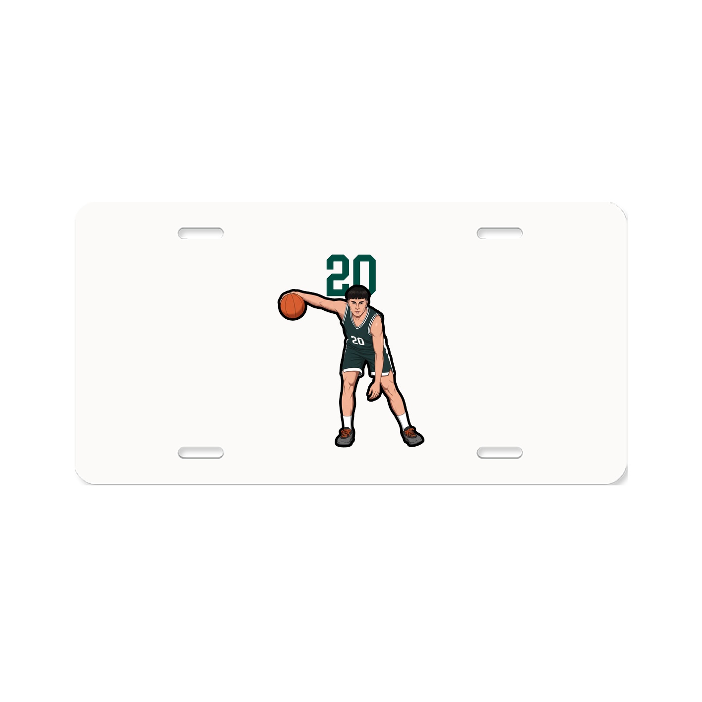 License Plate — Number Top in Classic