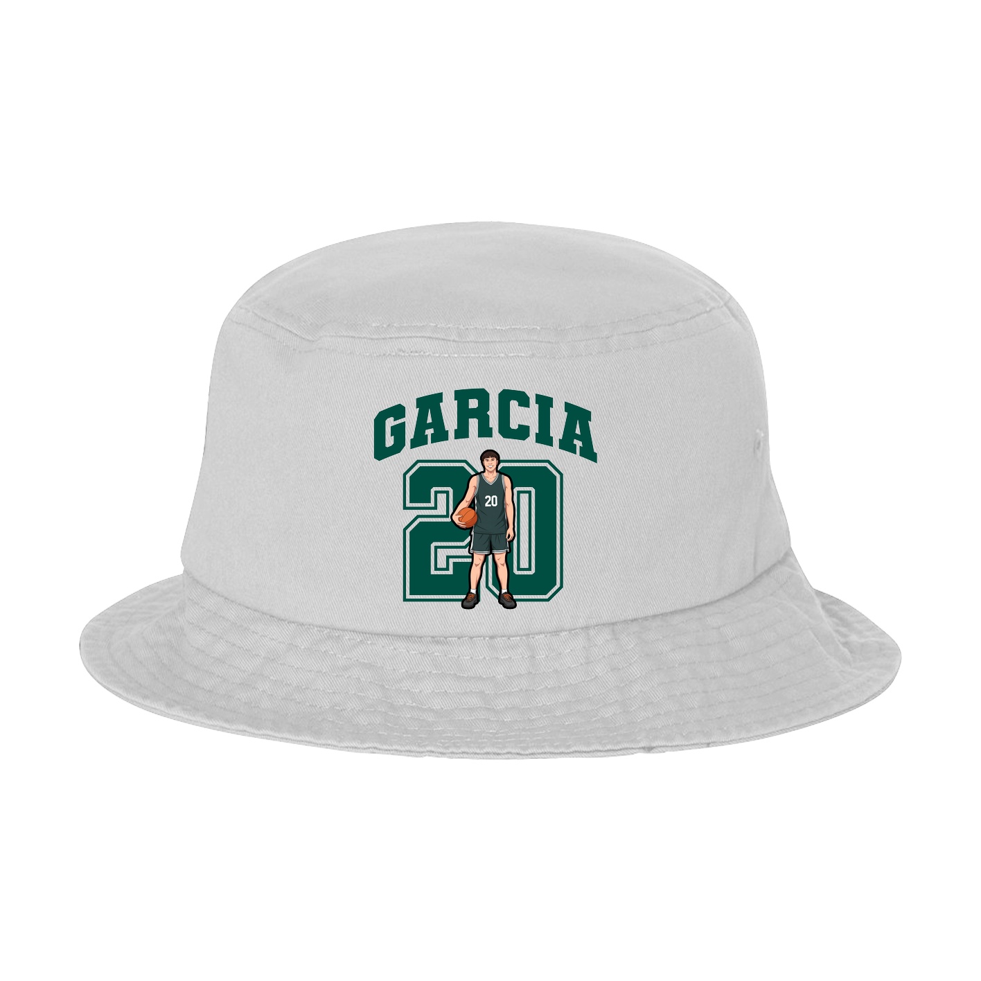 Bucket Cap — Number in White