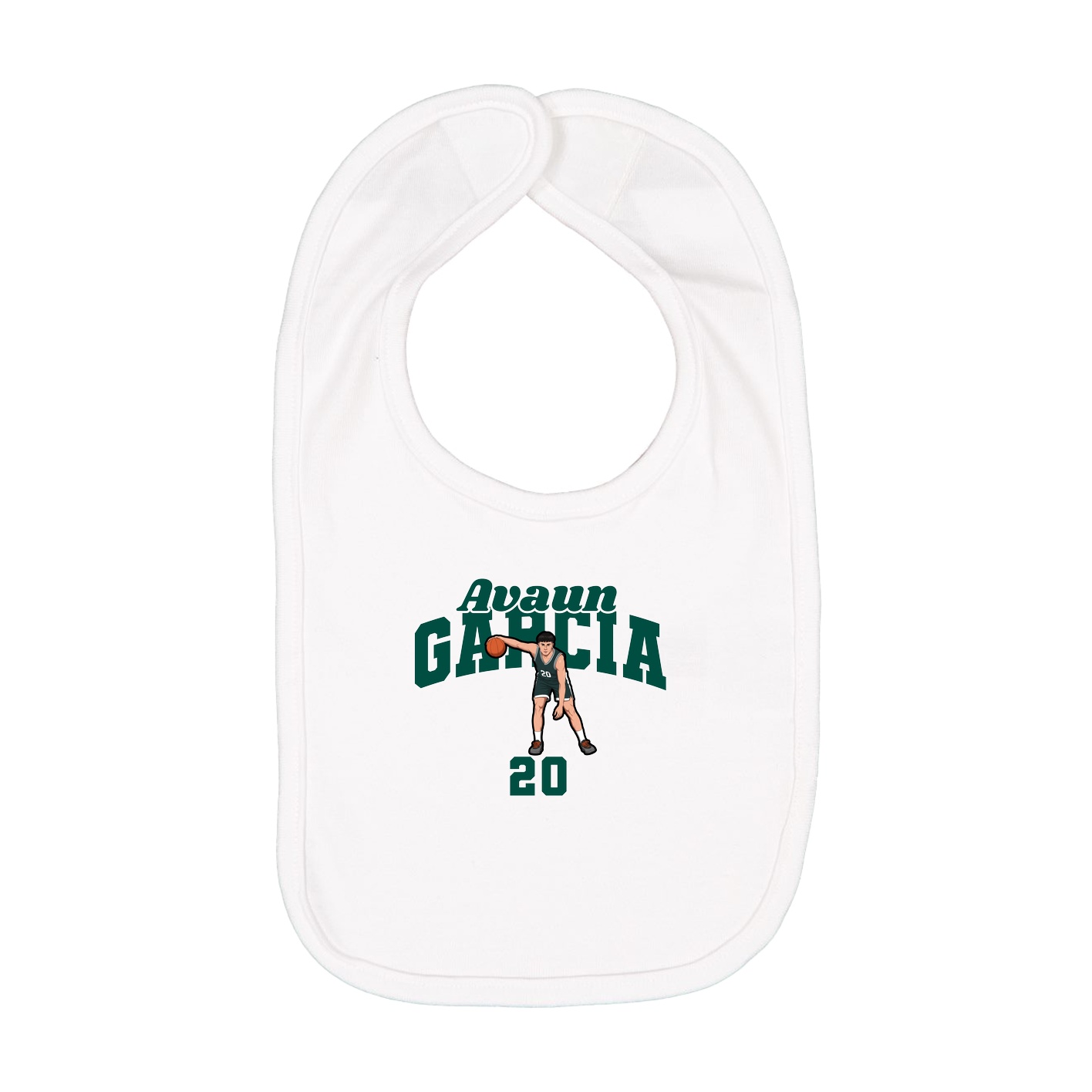 Infant Bib — Signature Arch in White