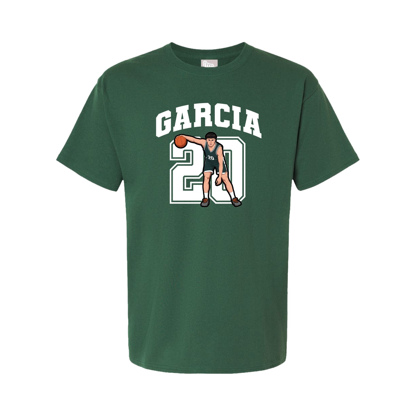 Youth Tee — Number in Green