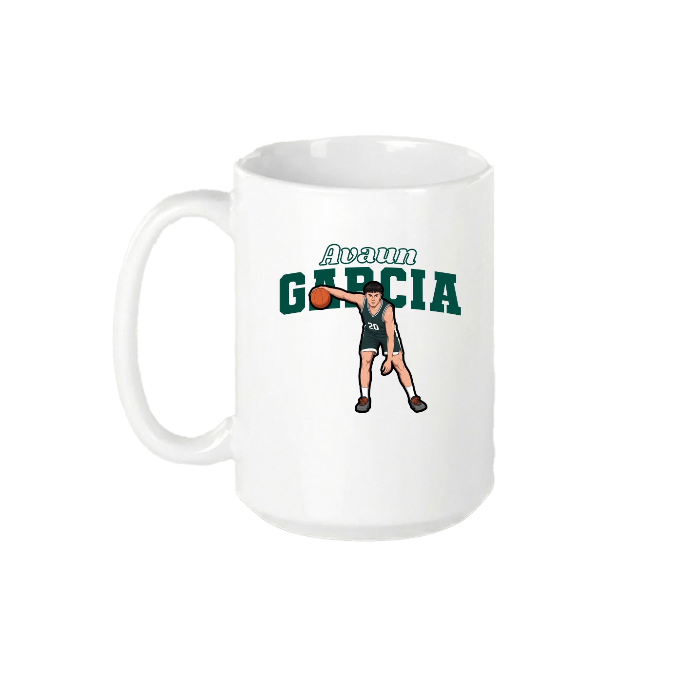 15oz Coffee Mug — Name Arch in White