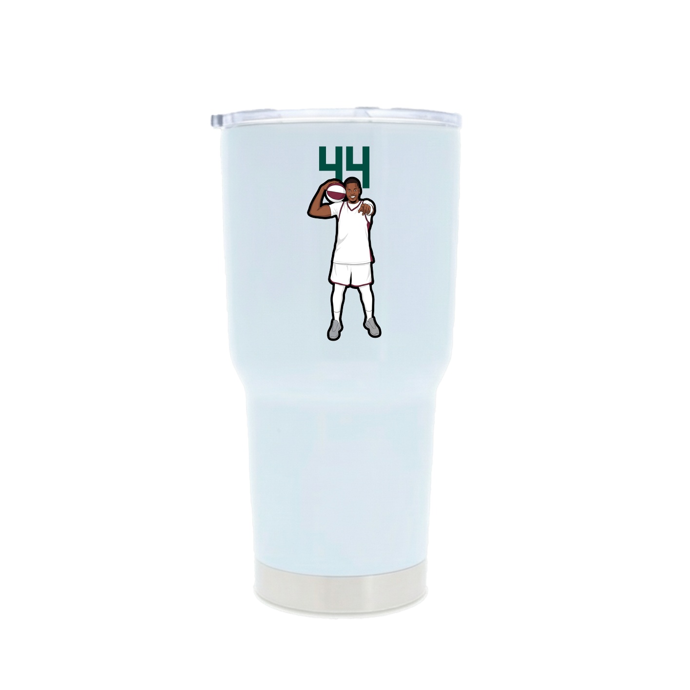 30oz Stainless Steel Tumbler — Number Top in White