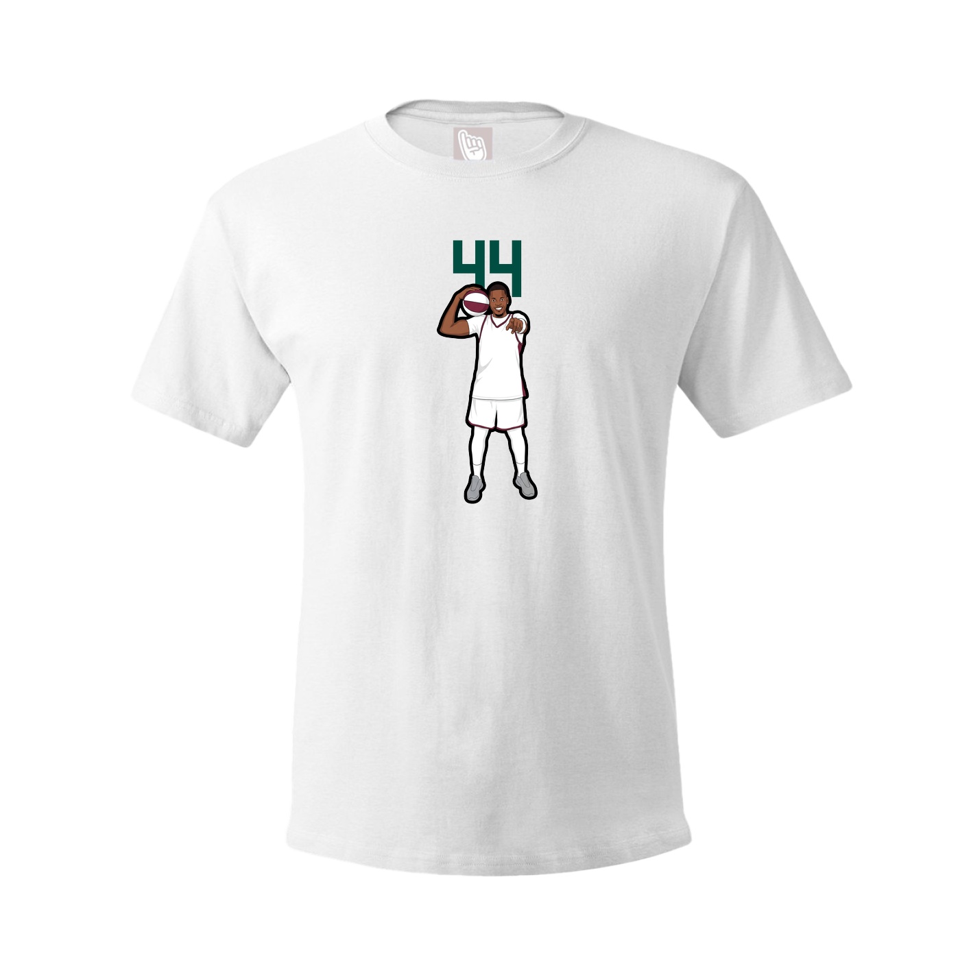 Youth Tee — Number Top in White