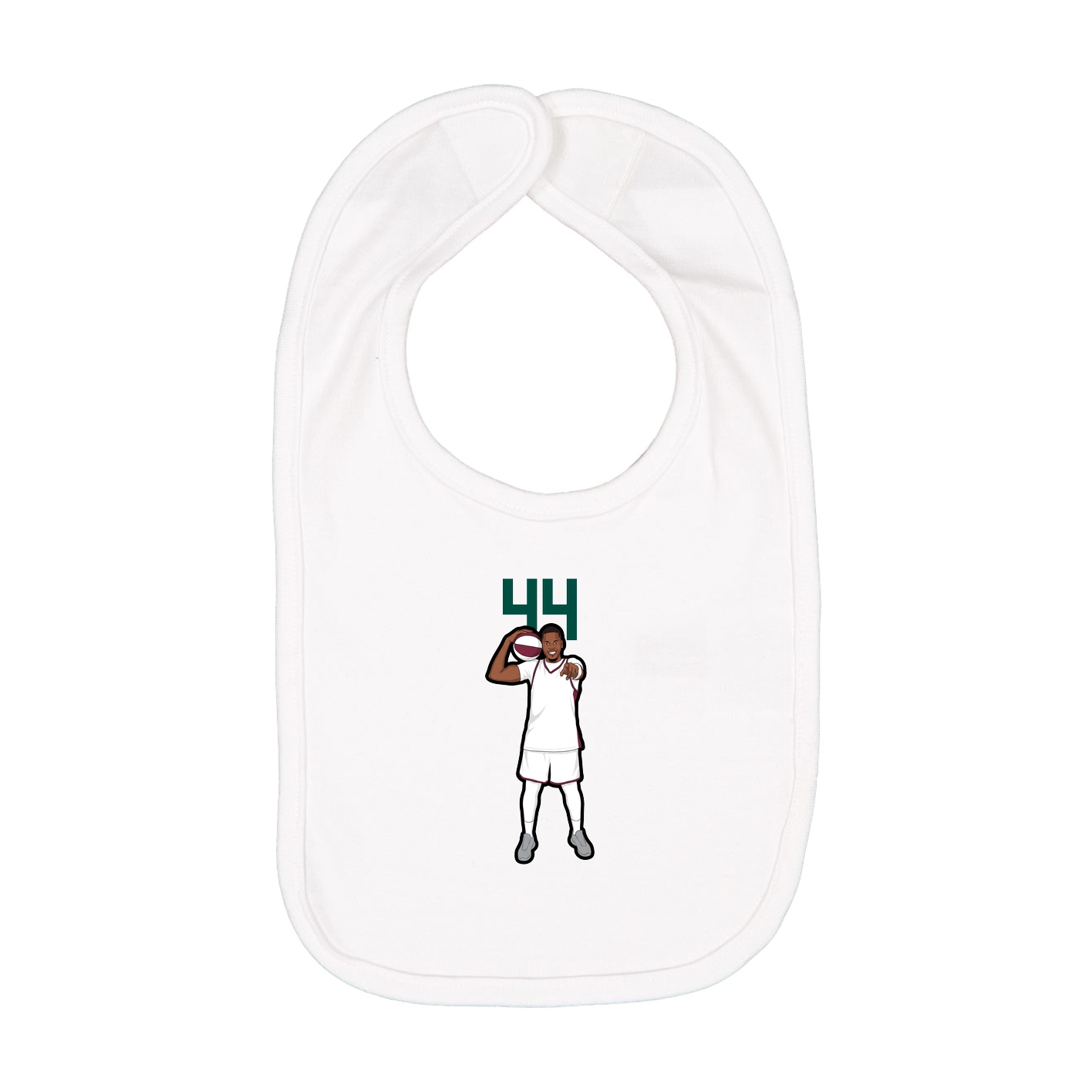 Infant Bib — Number Top in White