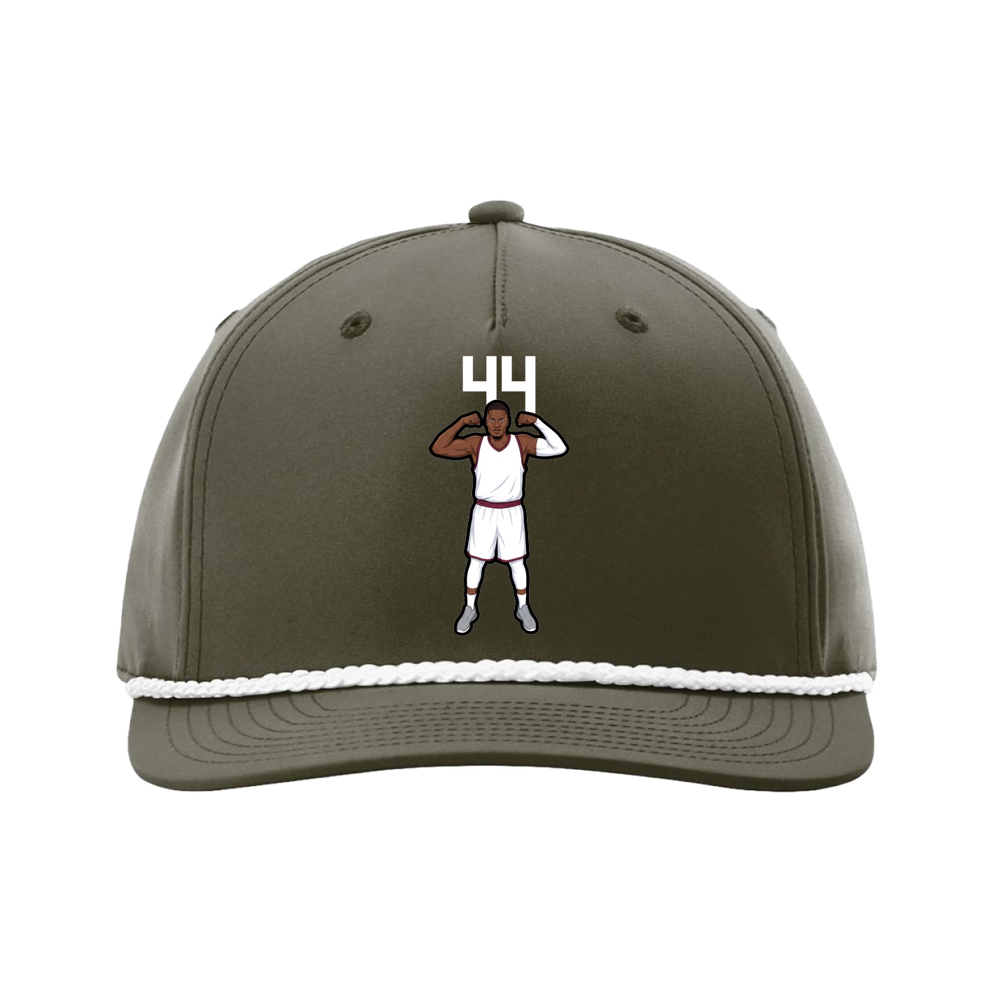 Five-Panel Classic Rope Cap — Number Top in Green