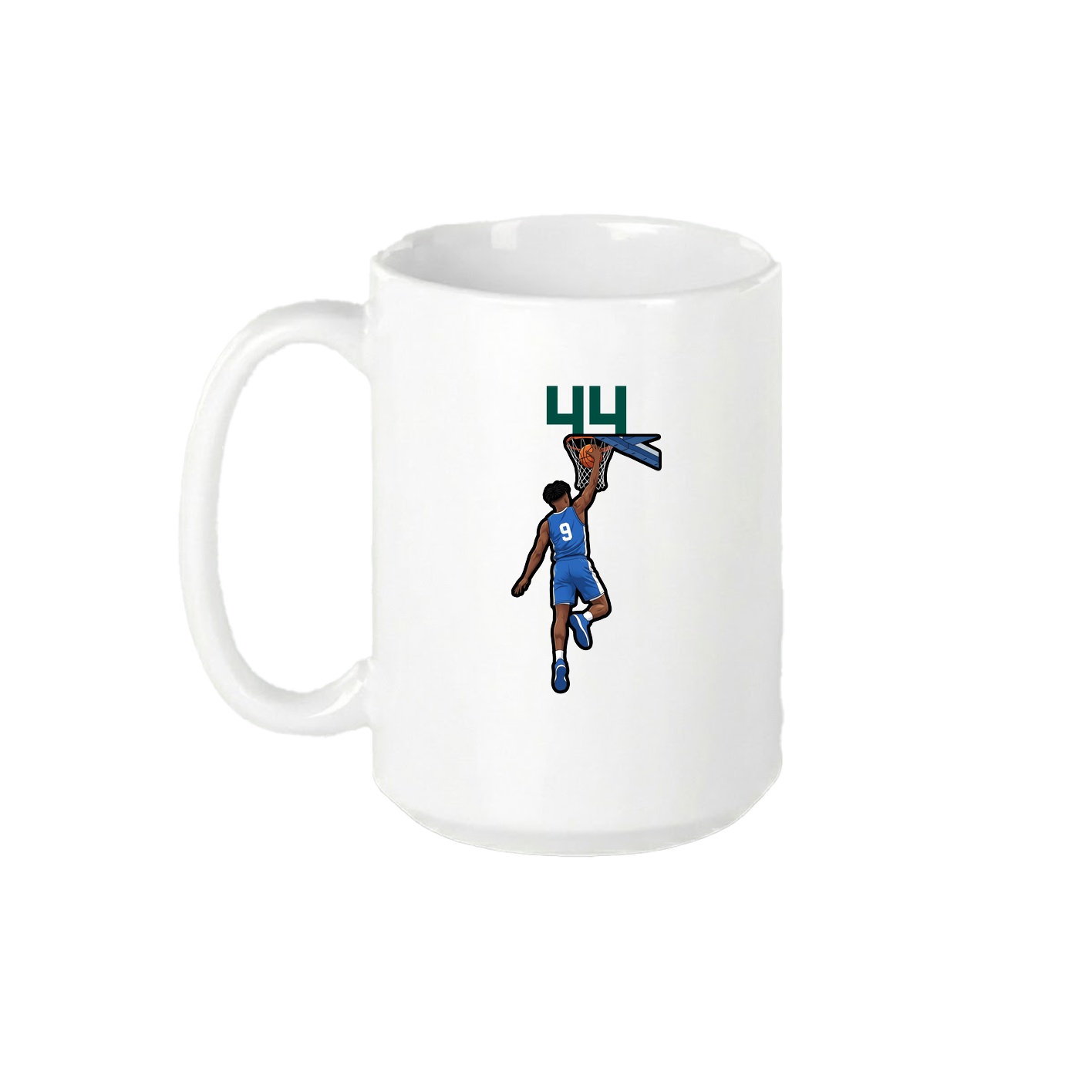 15oz Coffee Mug — Number Top in White