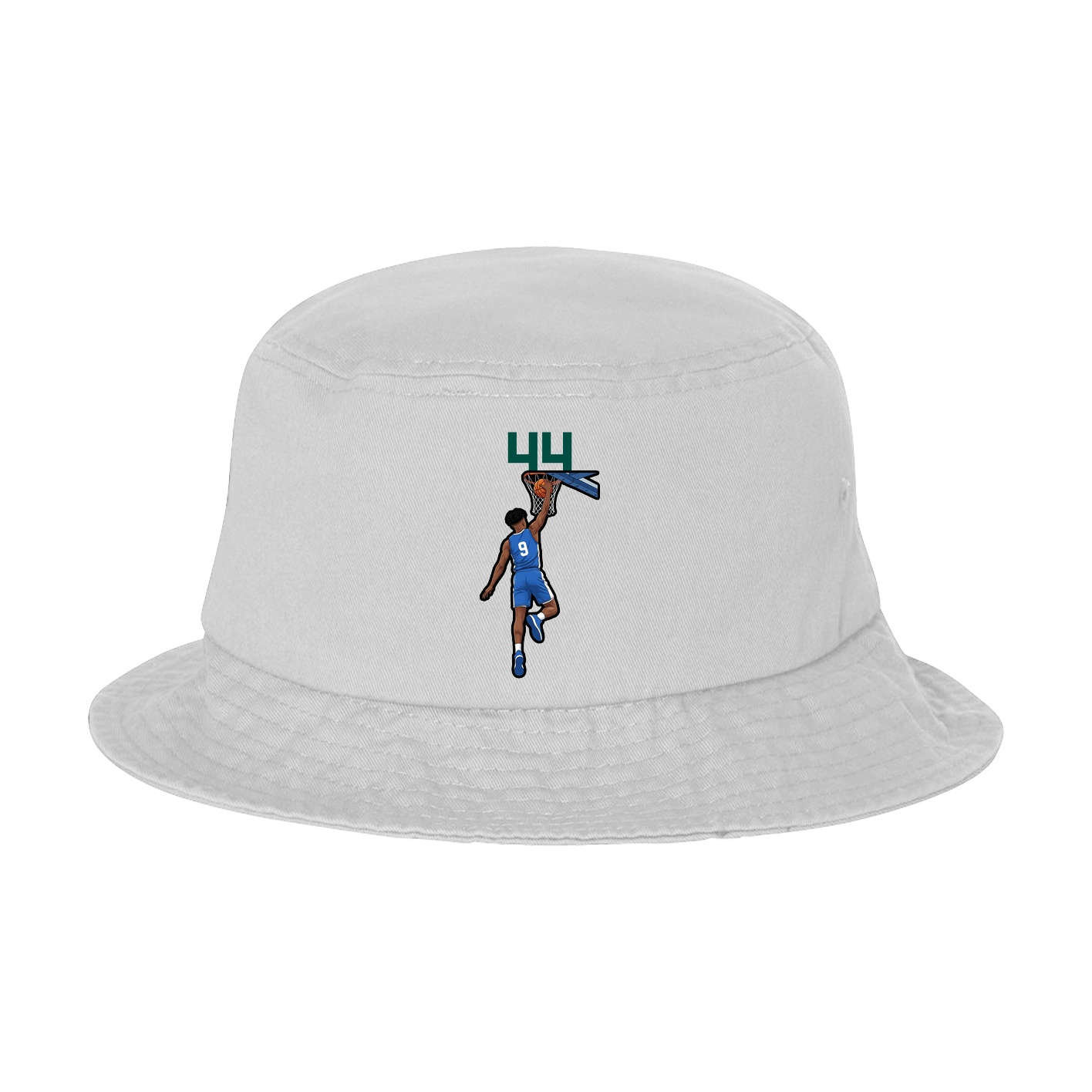 Bucket Cap — Number Top in White