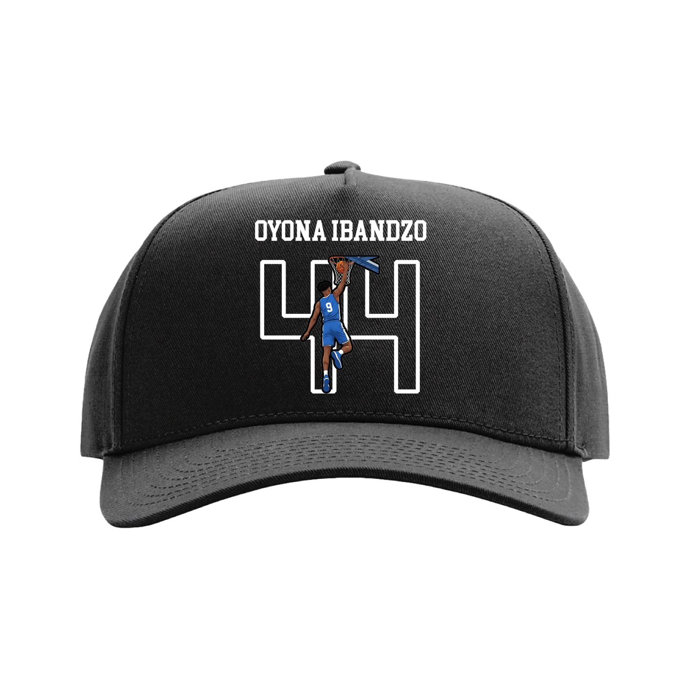 Full Fabric Five-Panel Champ Cap — Shirsey in Black