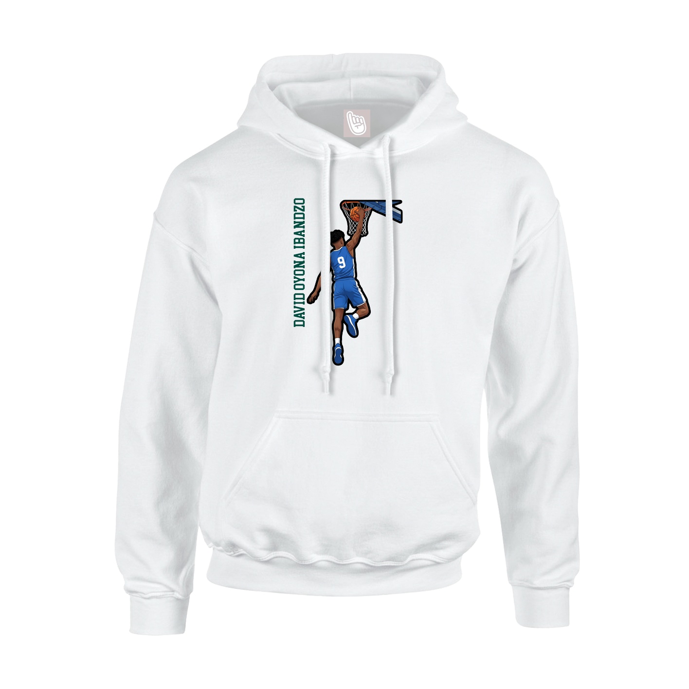 Hoodie — Name Vertical in White