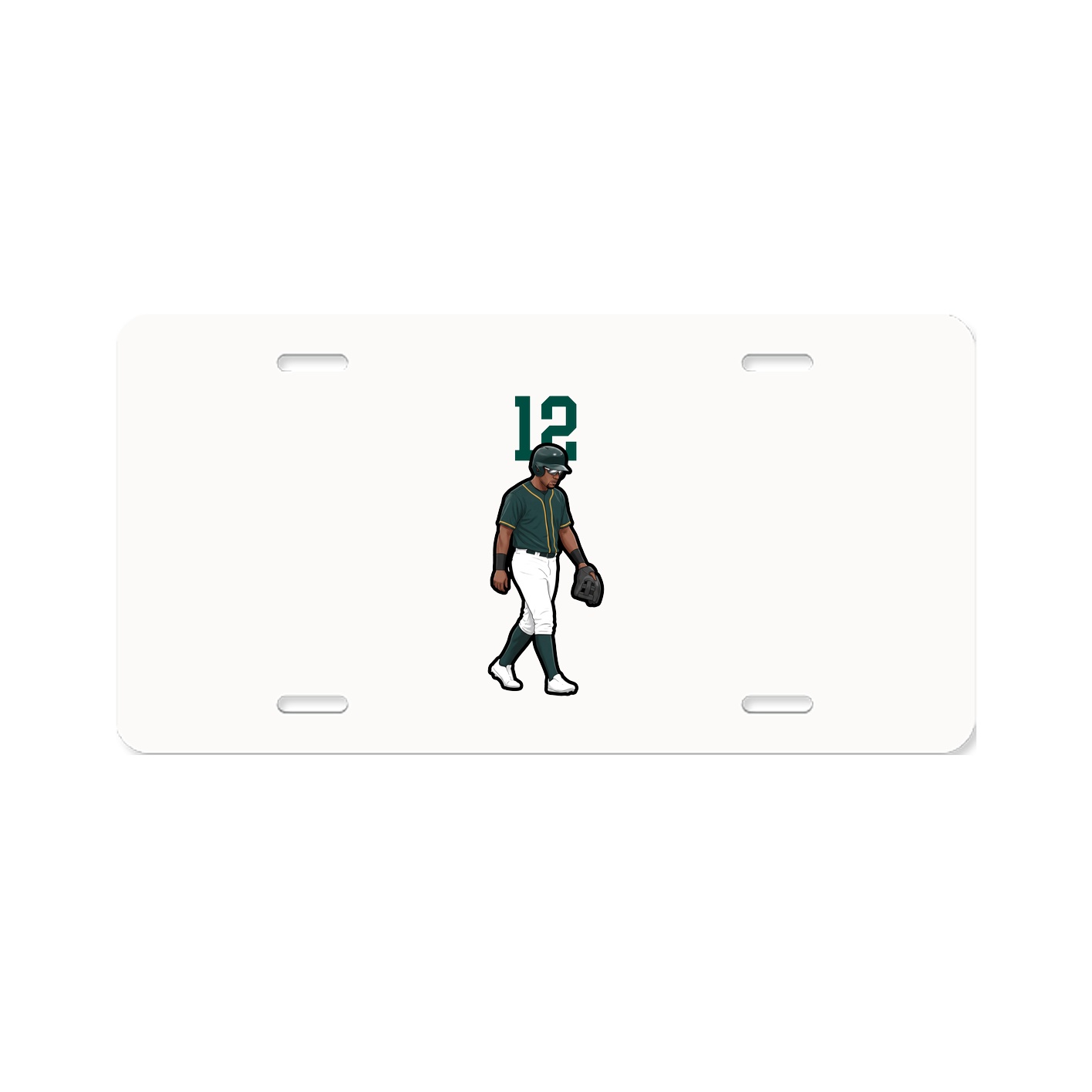 License Plate — Number Top in Classic