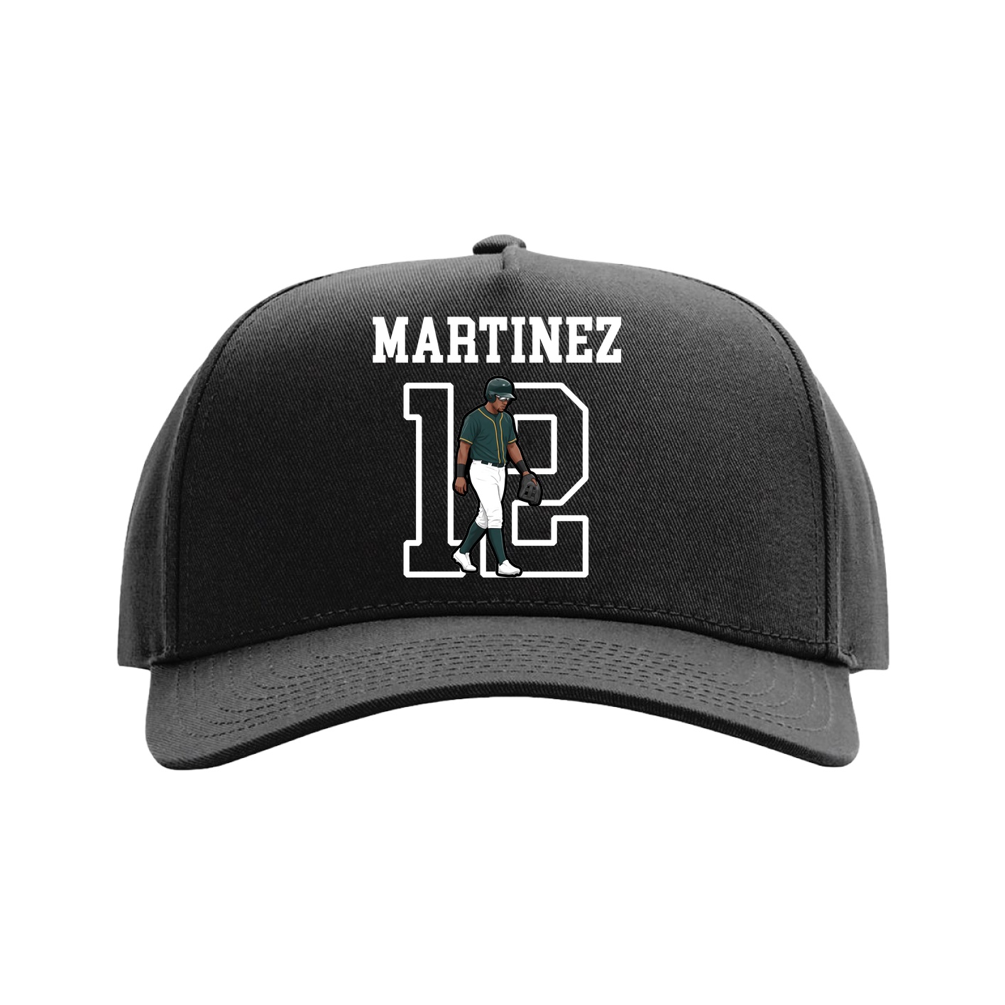 Full Fabric Five-Panel Champ Cap — Shirsey in Black