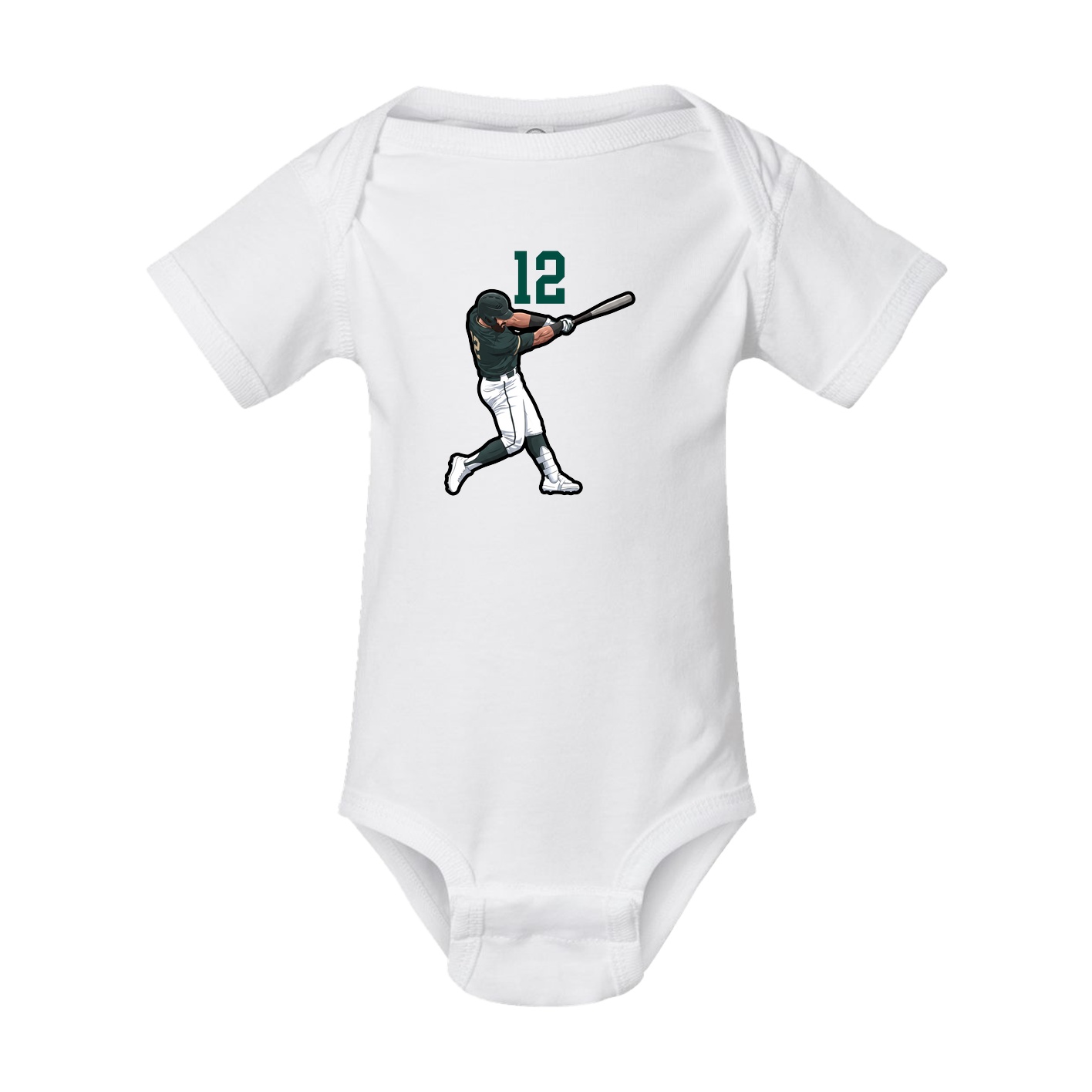 Baby Onesie — Number Top in White