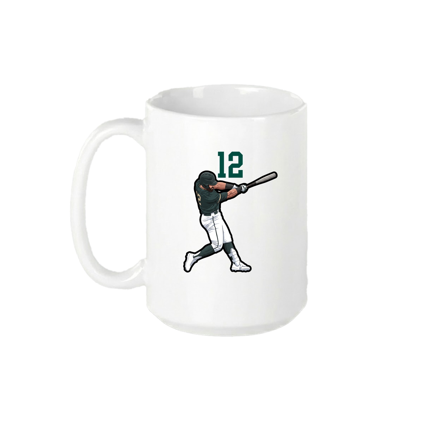 15oz Coffee Mug — Number Top in White