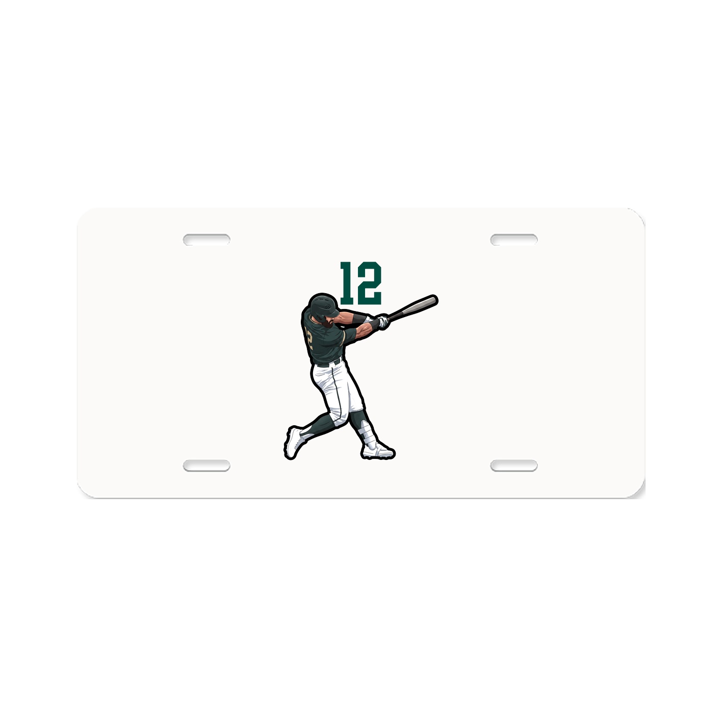 License Plate — Number Top in Classic