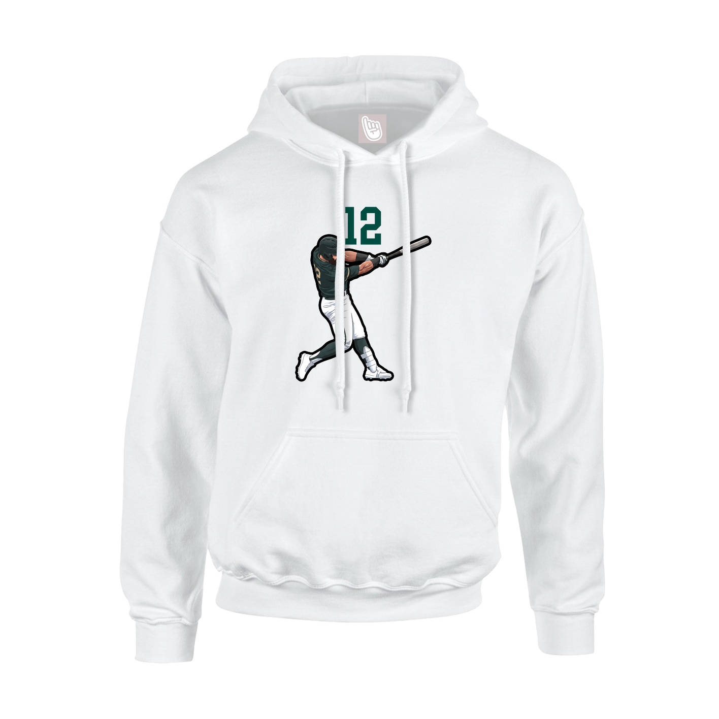 Hoodie — Number Top in White
