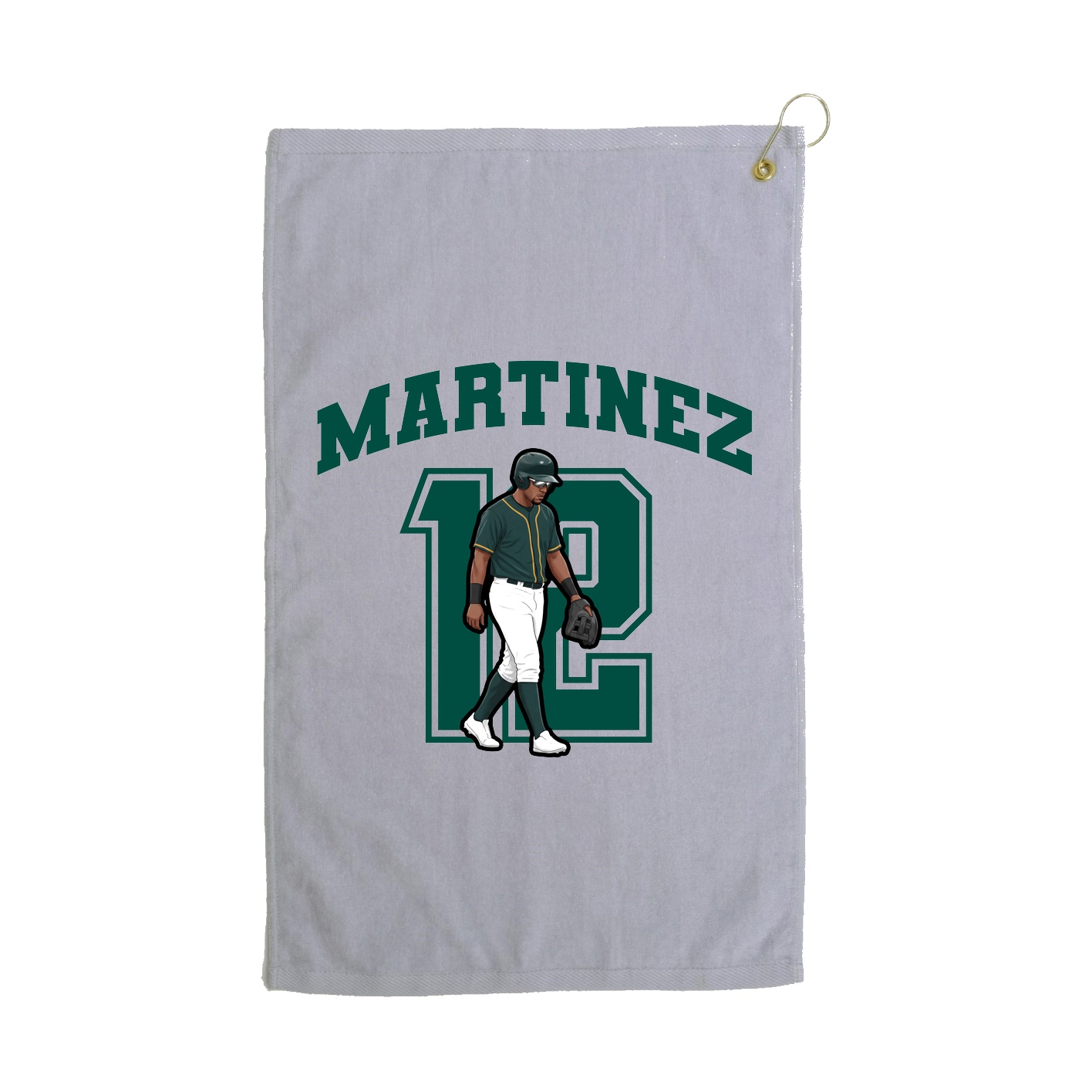 Golf Towel — Number in Grey