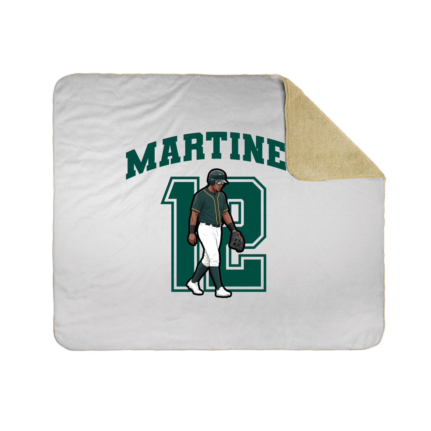 Throw Blanket — Number in White