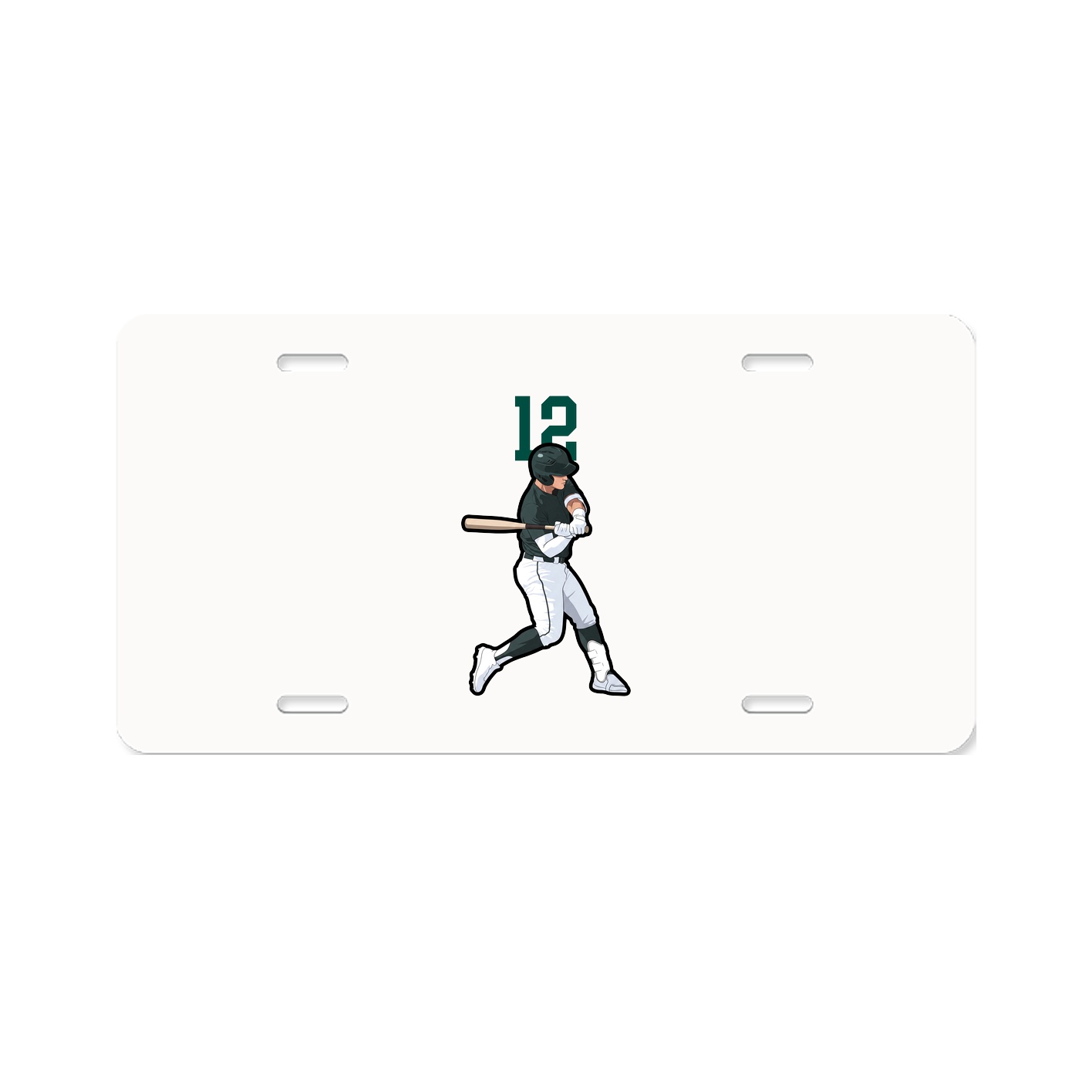 License Plate — Number Top in Classic