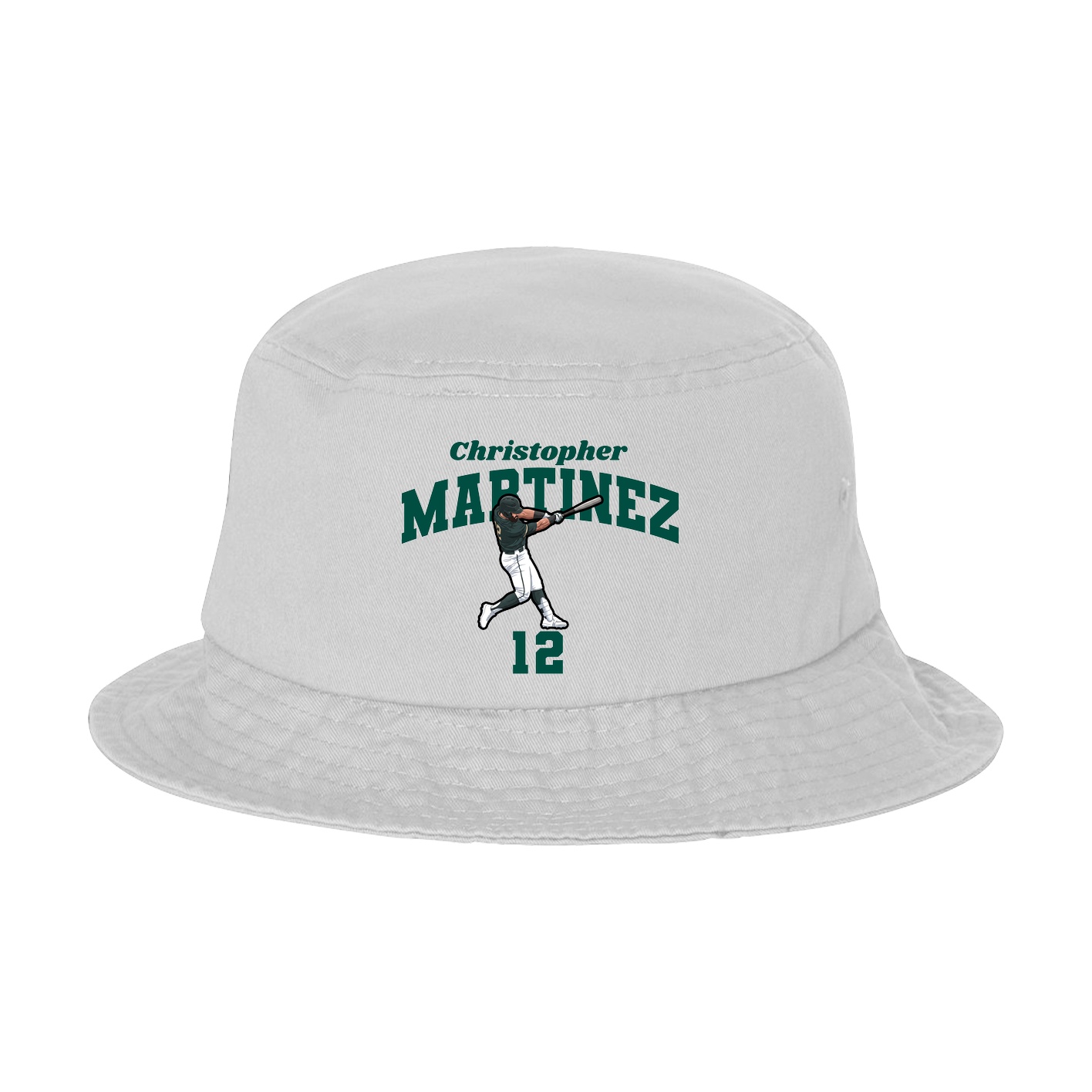 Bucket Cap — Signature Arch in White