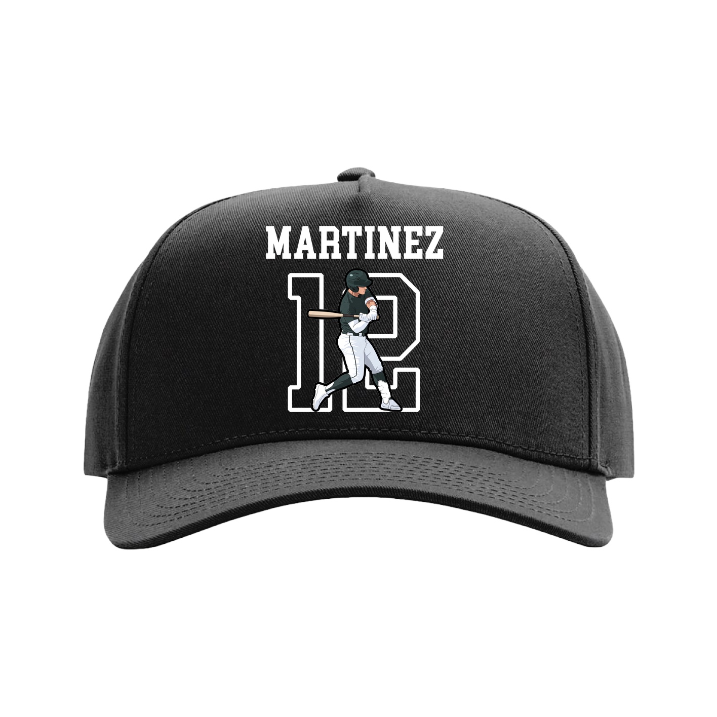 Full Fabric Five-Panel Champ Cap — Shirsey in Black