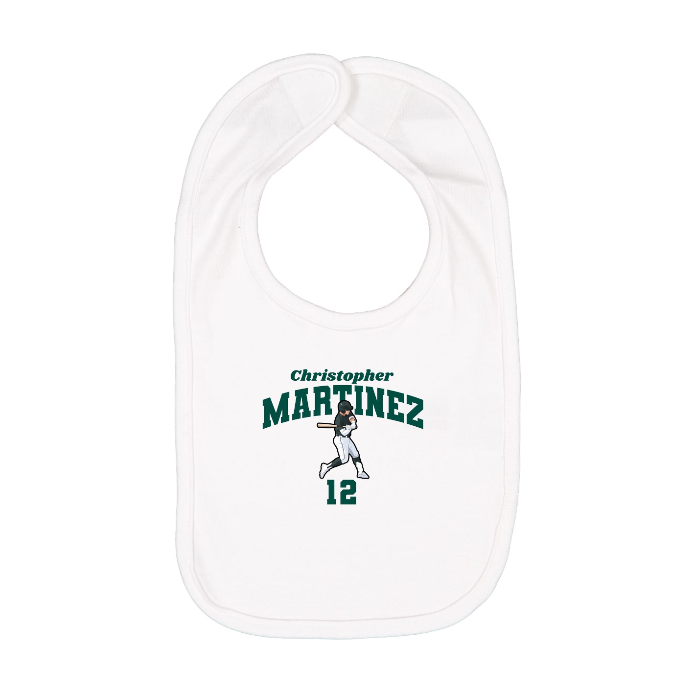 Infant Bib — Signature Arch in White