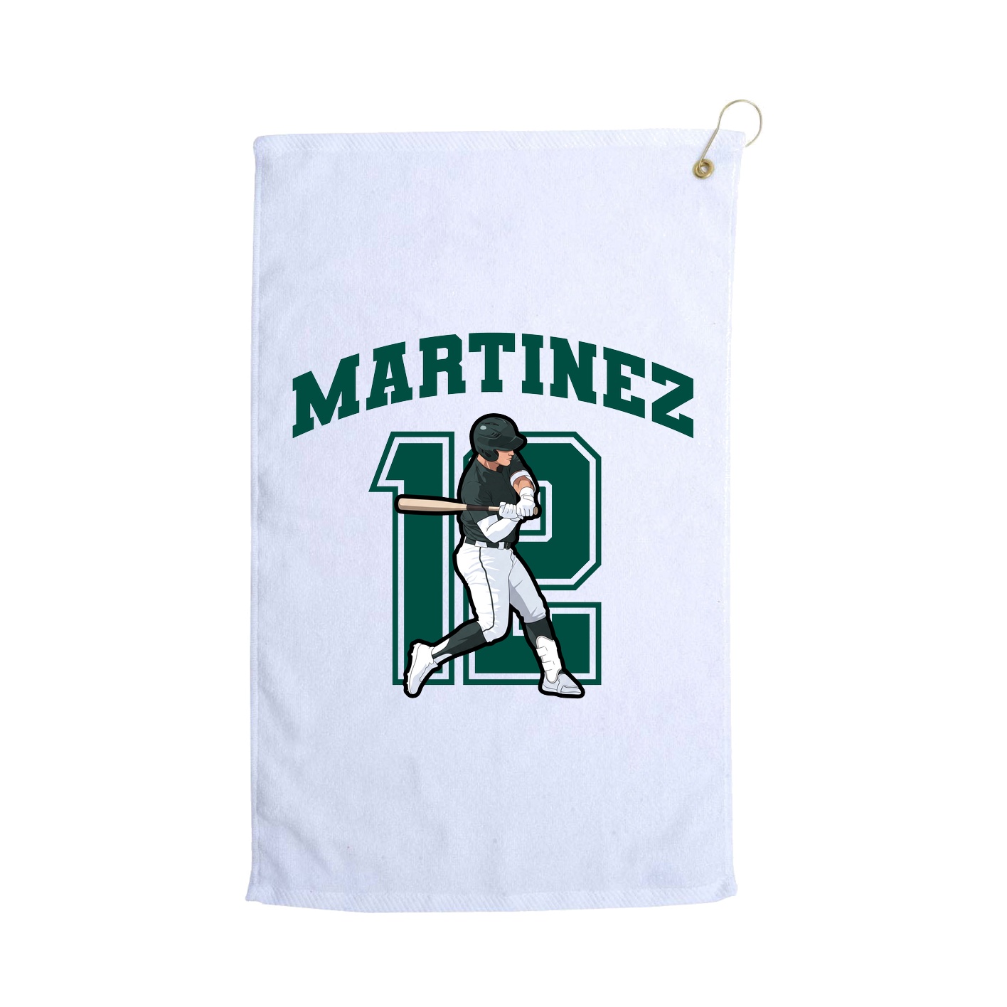 Golf Towel — Number in White