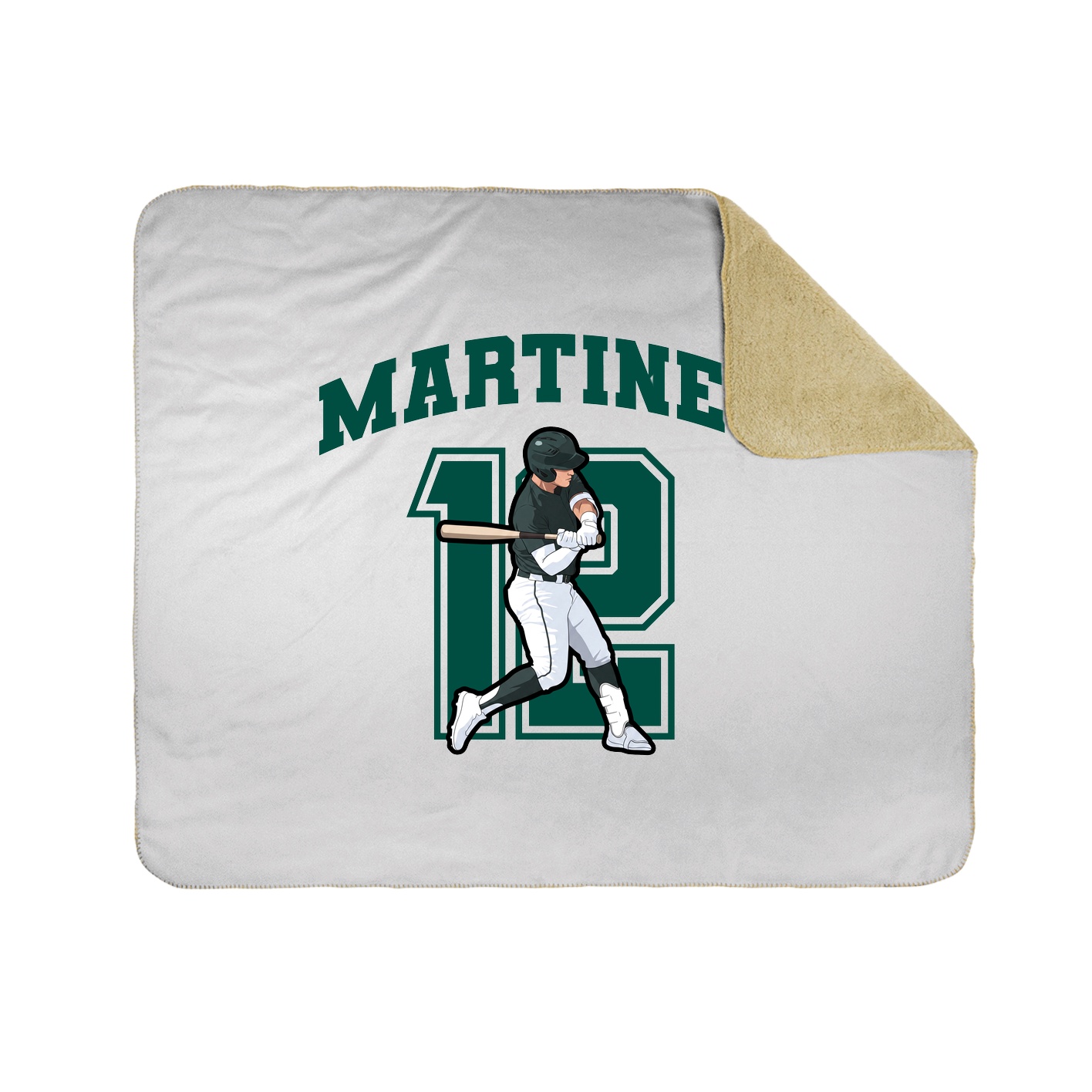 Throw Blanket — Number in White
