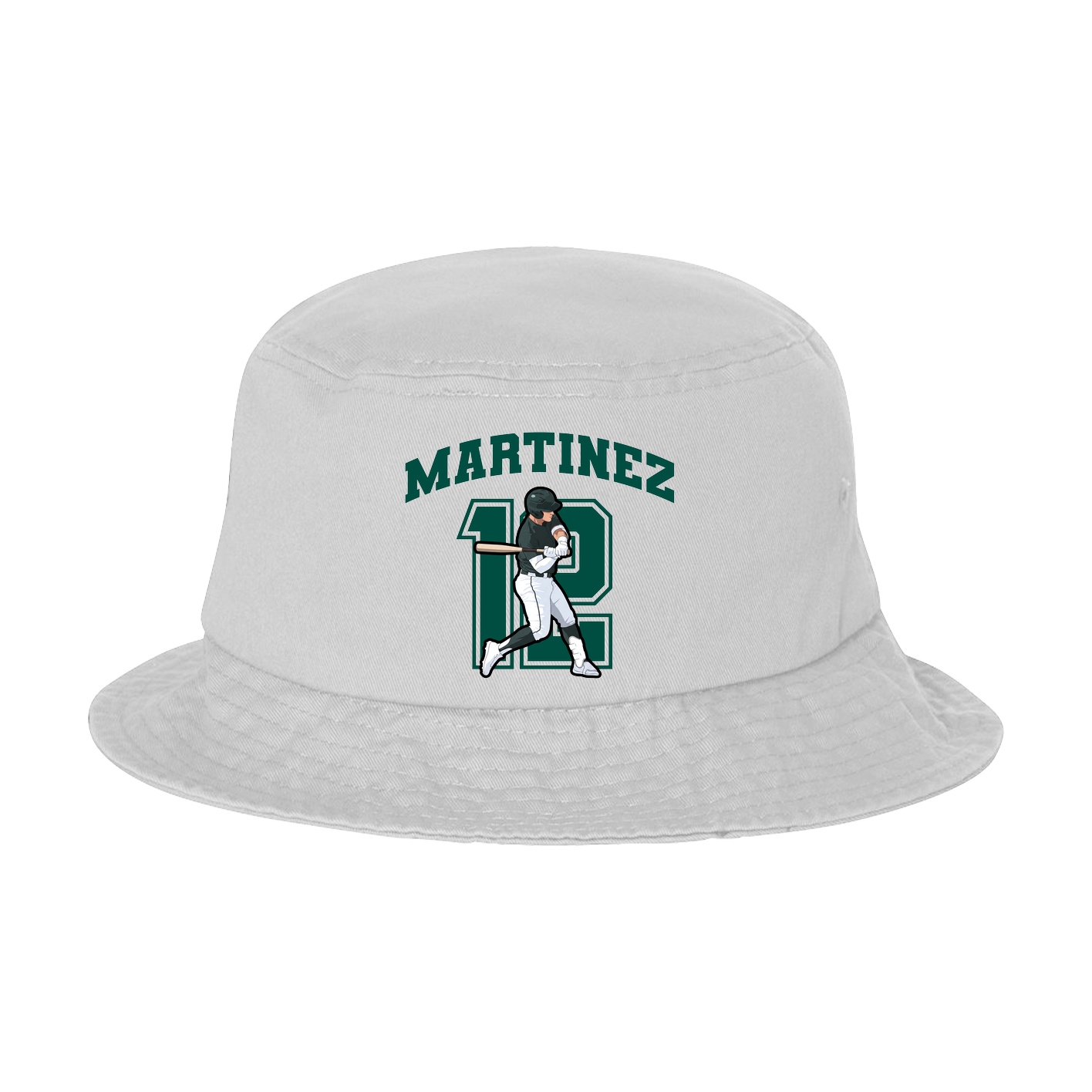 Bucket Cap — Number in White