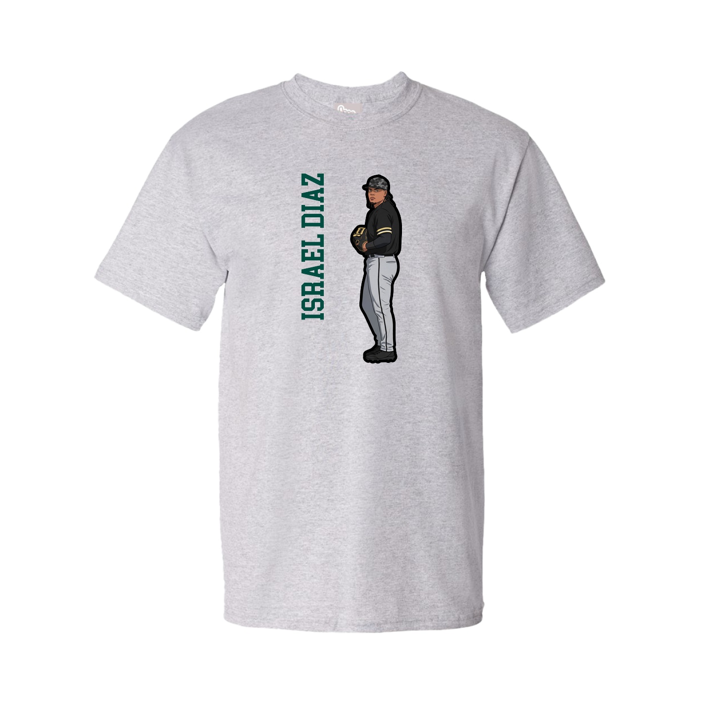 Youth Tee — Name Vertical in Grey