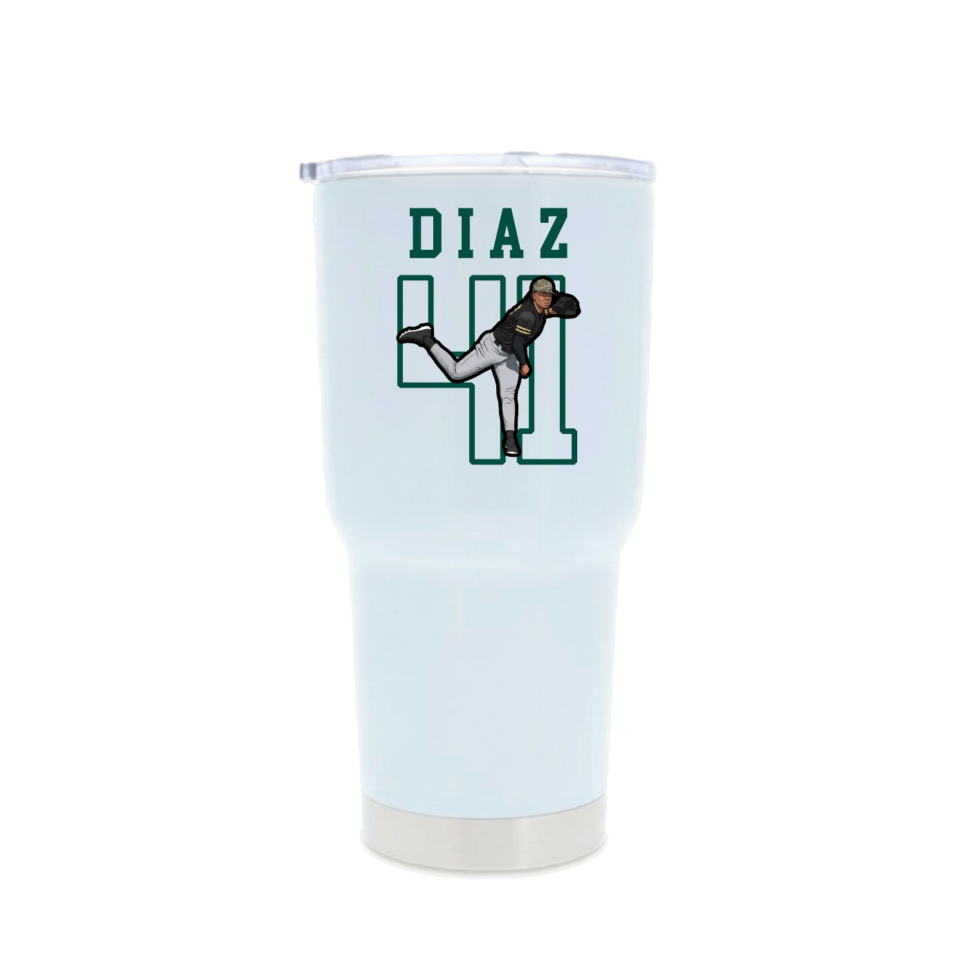30oz Stainless Steel Tumbler — Shirsey in White