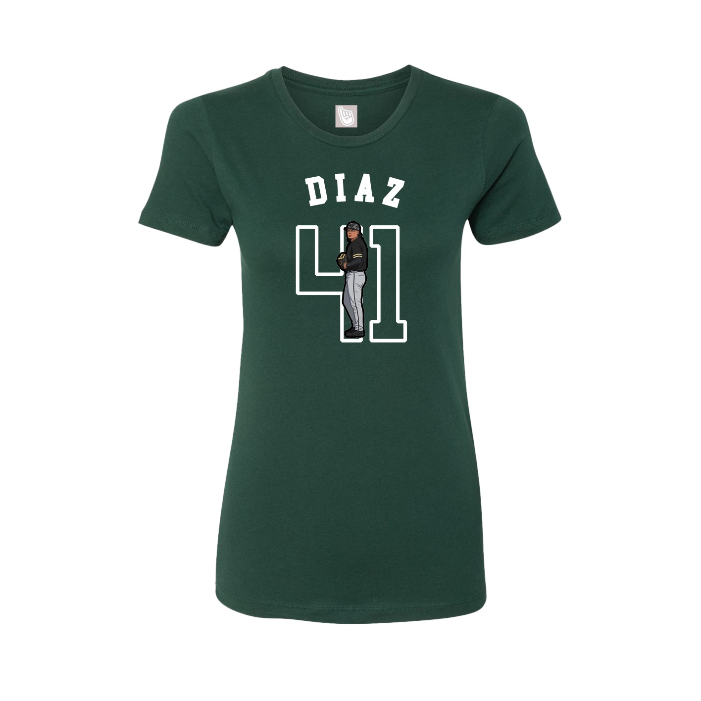 Fitted Women's Tee — Shirsey Arch in Green
