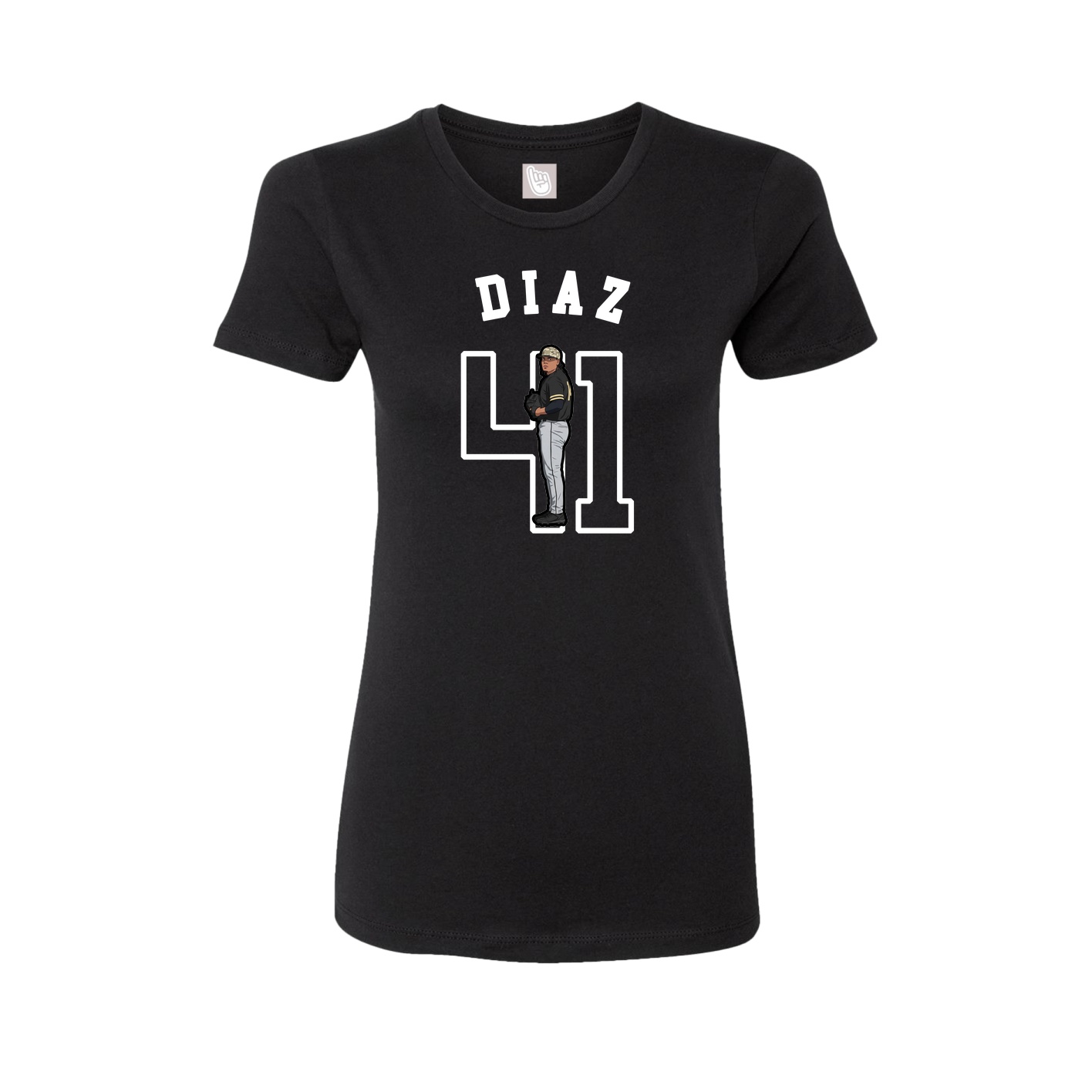 Fitted Women's Tee — Shirsey Arch in Black