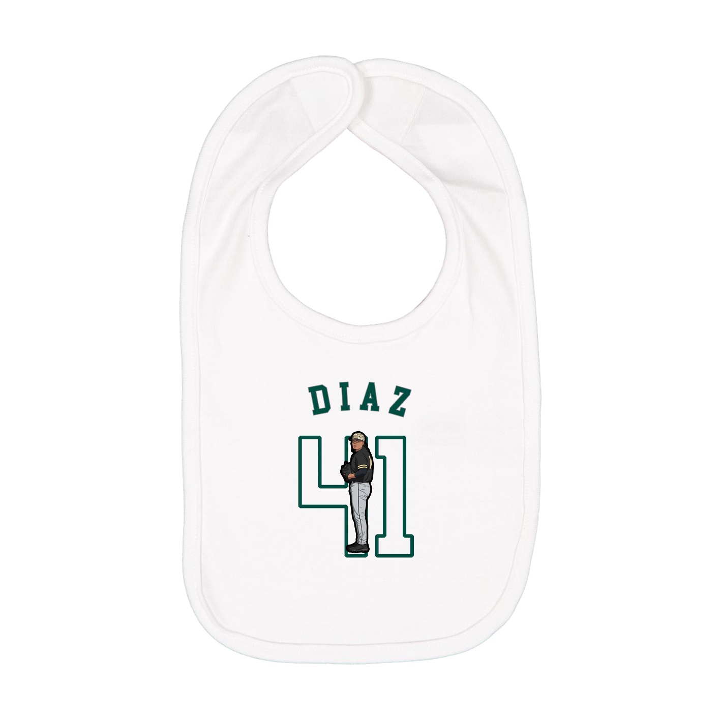 Infant Bib — Shirsey Arch in White