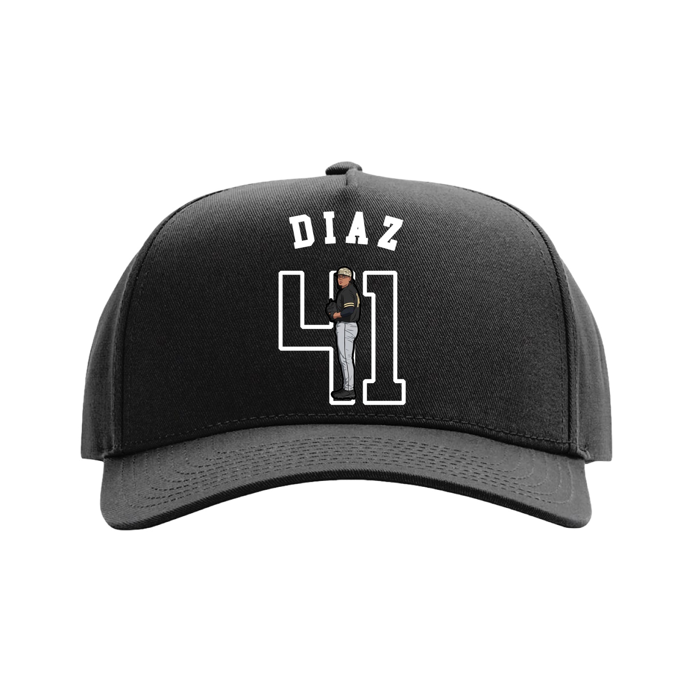 Full Fabric Five-Panel Champ Cap — Shirsey Arch in Black