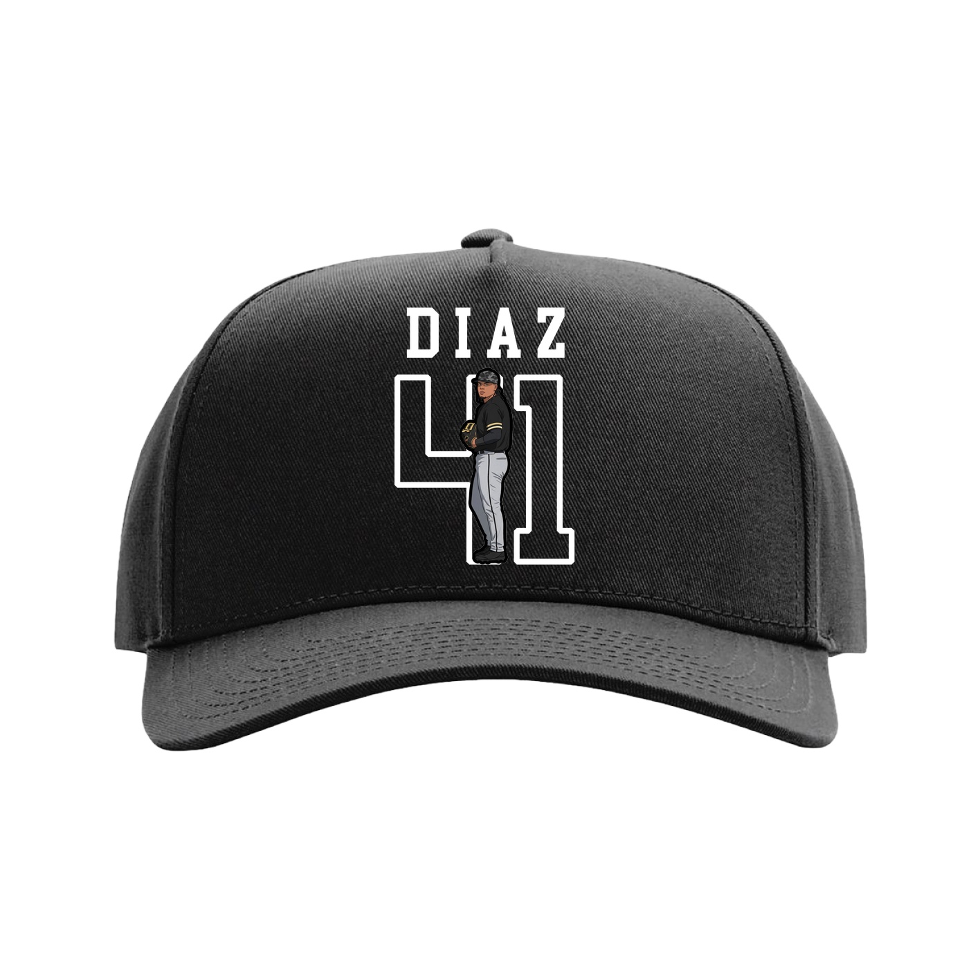 Full Fabric Five-Panel Champ Cap — Shirsey in Black