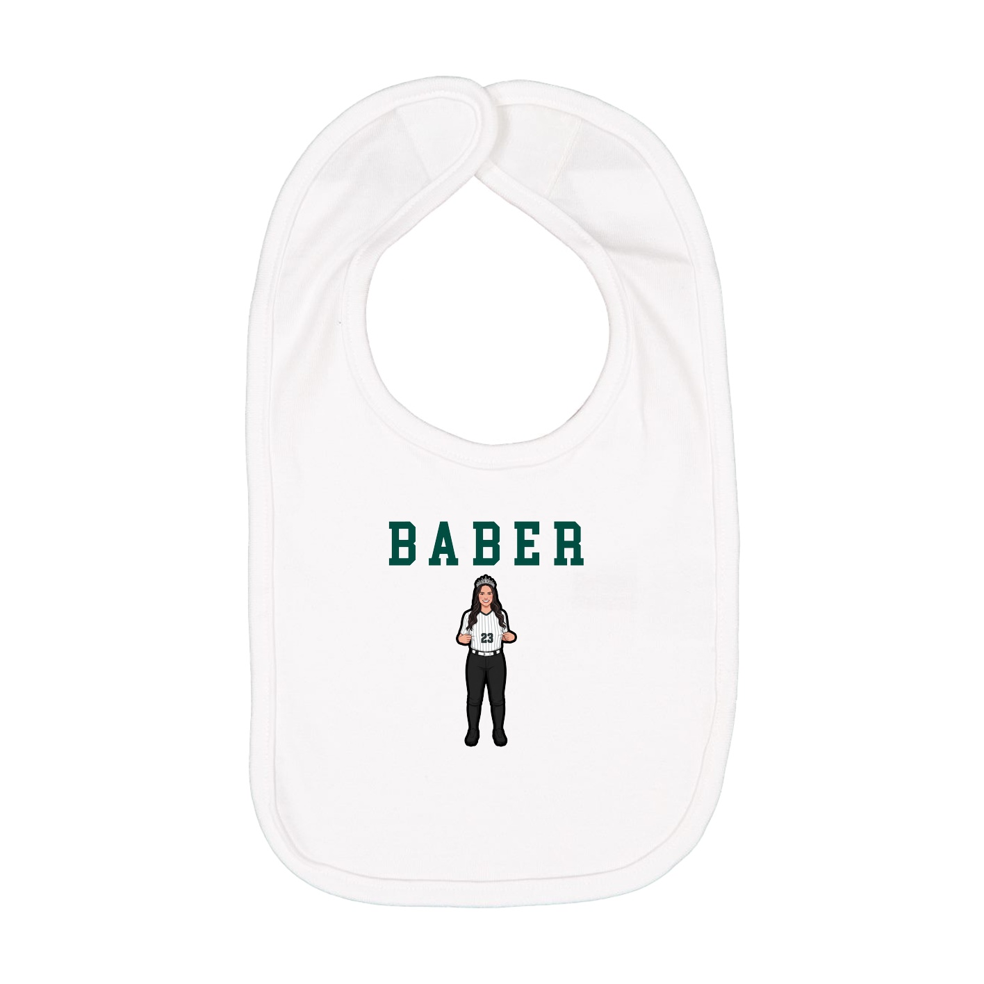 Infant Bib — Shirsey in White