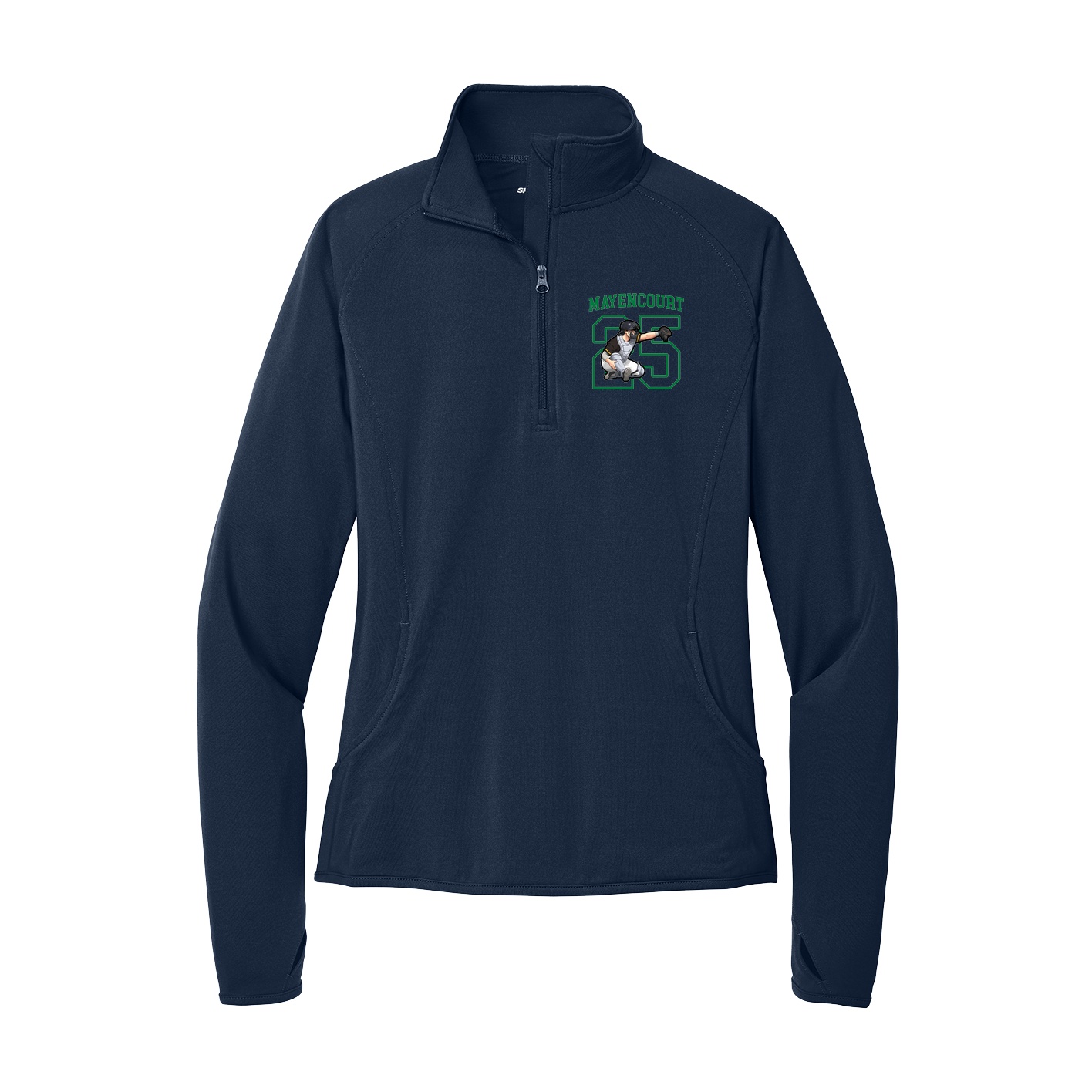 Women's Q-Zip Pullover — Shirsey in Navy