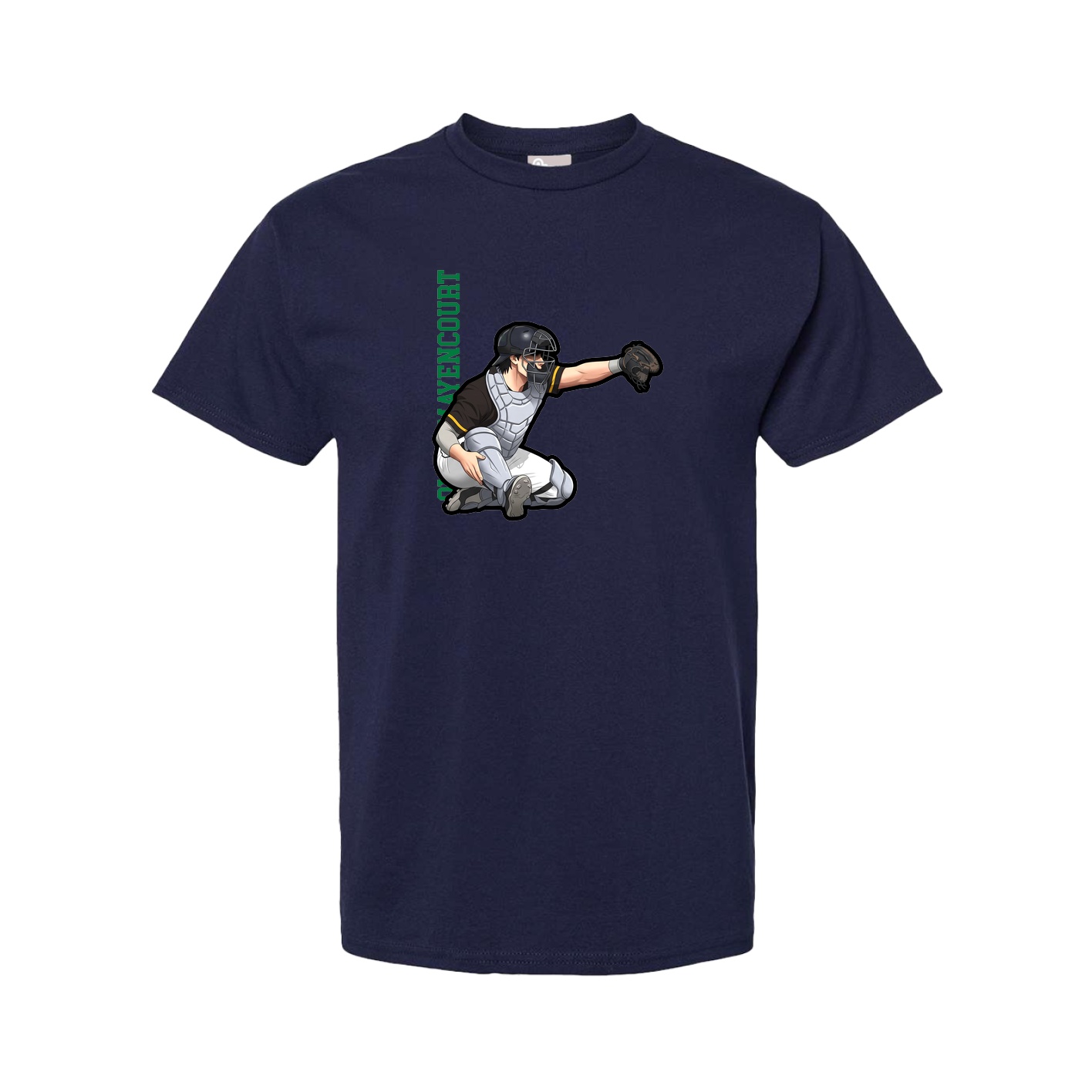 Tee — Name Vertical in Navy
