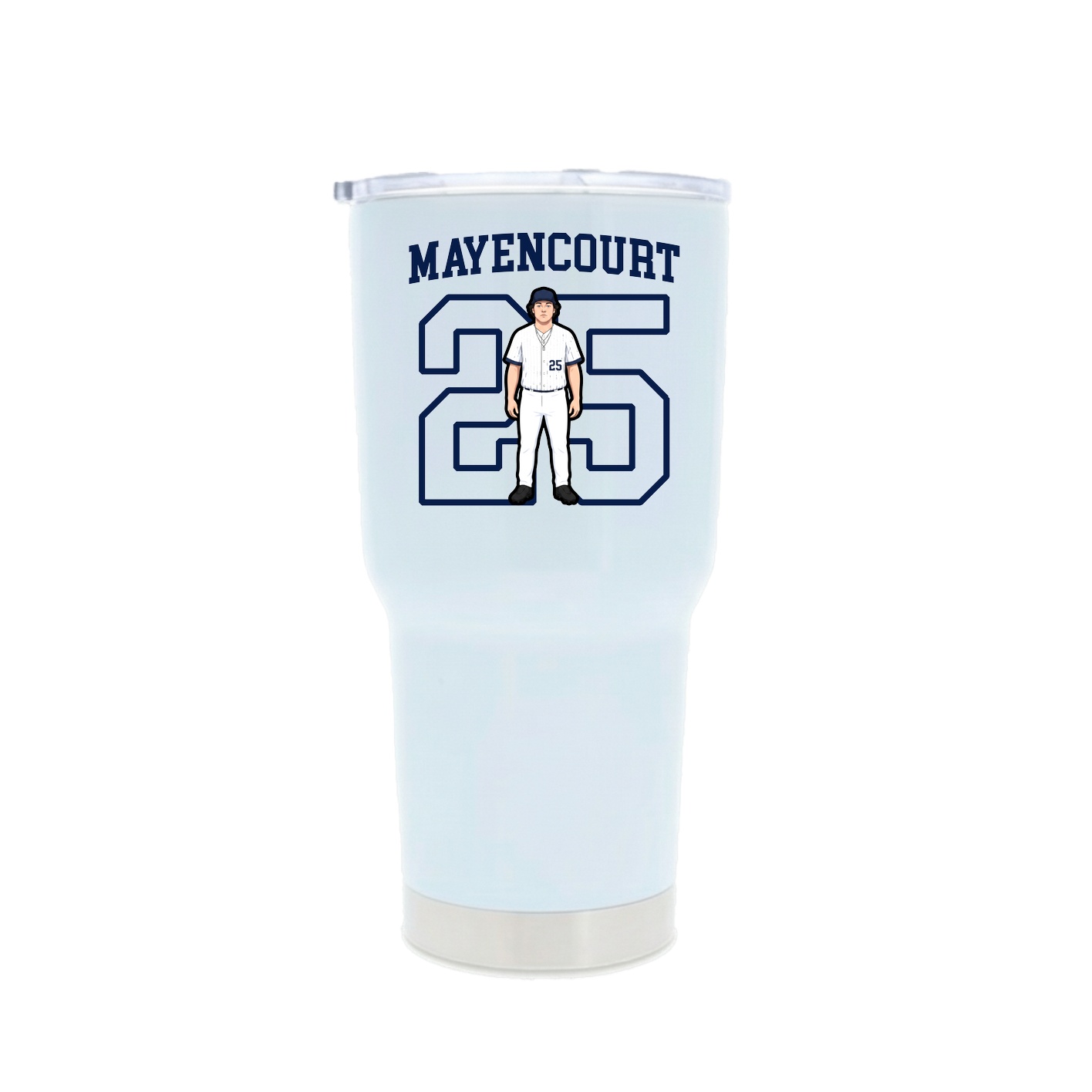 30oz Stainless Steel Tumbler — Shirsey in White