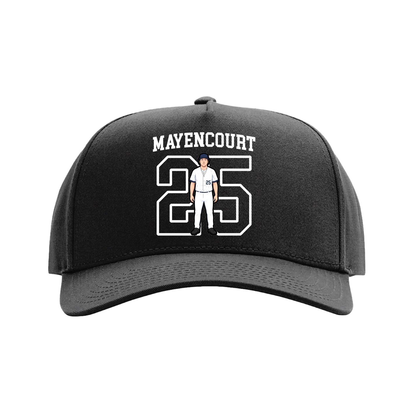 Full Fabric Five-Panel Champ Cap — Shirsey in Black