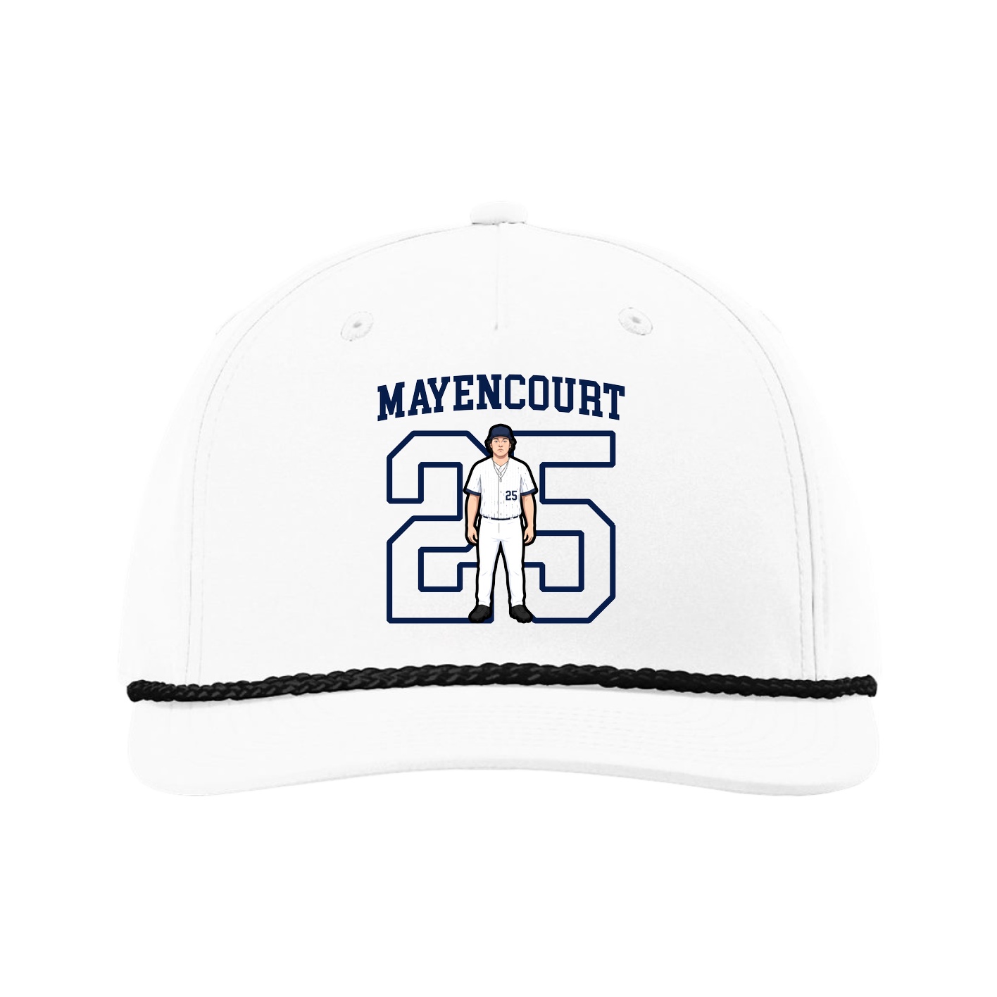 Five-Panel Classic Rope Cap — Shirsey in White